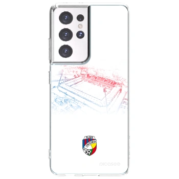 Picasee silikonový průhledný obal pro Samsung Galaxy S21 Ultra 5G G998B - FC Viktoria Plzeň C