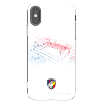 Picasee silikonový průhledný obal pro Apple iPhone X/XS - FC Viktoria Plzeň C