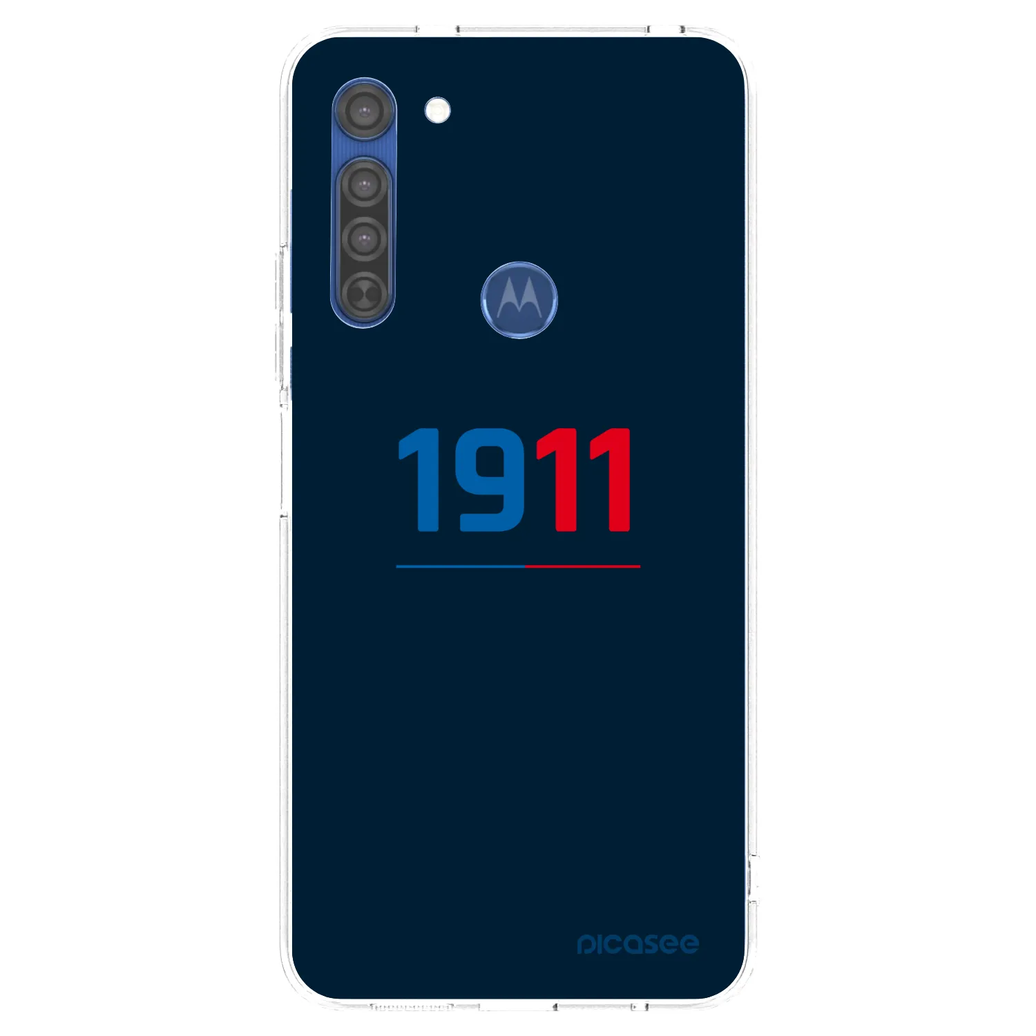 Picasee silikonový průhledný obal pro Motorola Moto G8 - FC Viktoria Plzeň D