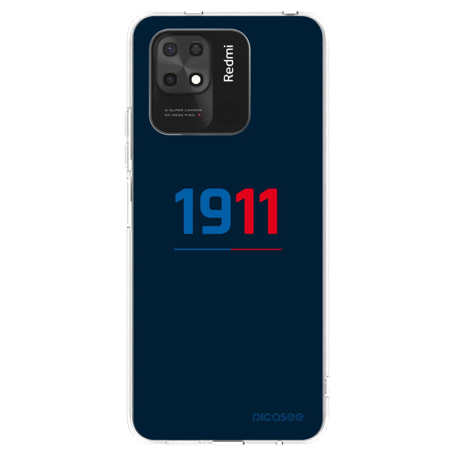 Picasee silikonový průhledný obal pro Xiaomi Redmi 10C - FC Viktoria Plzeň D