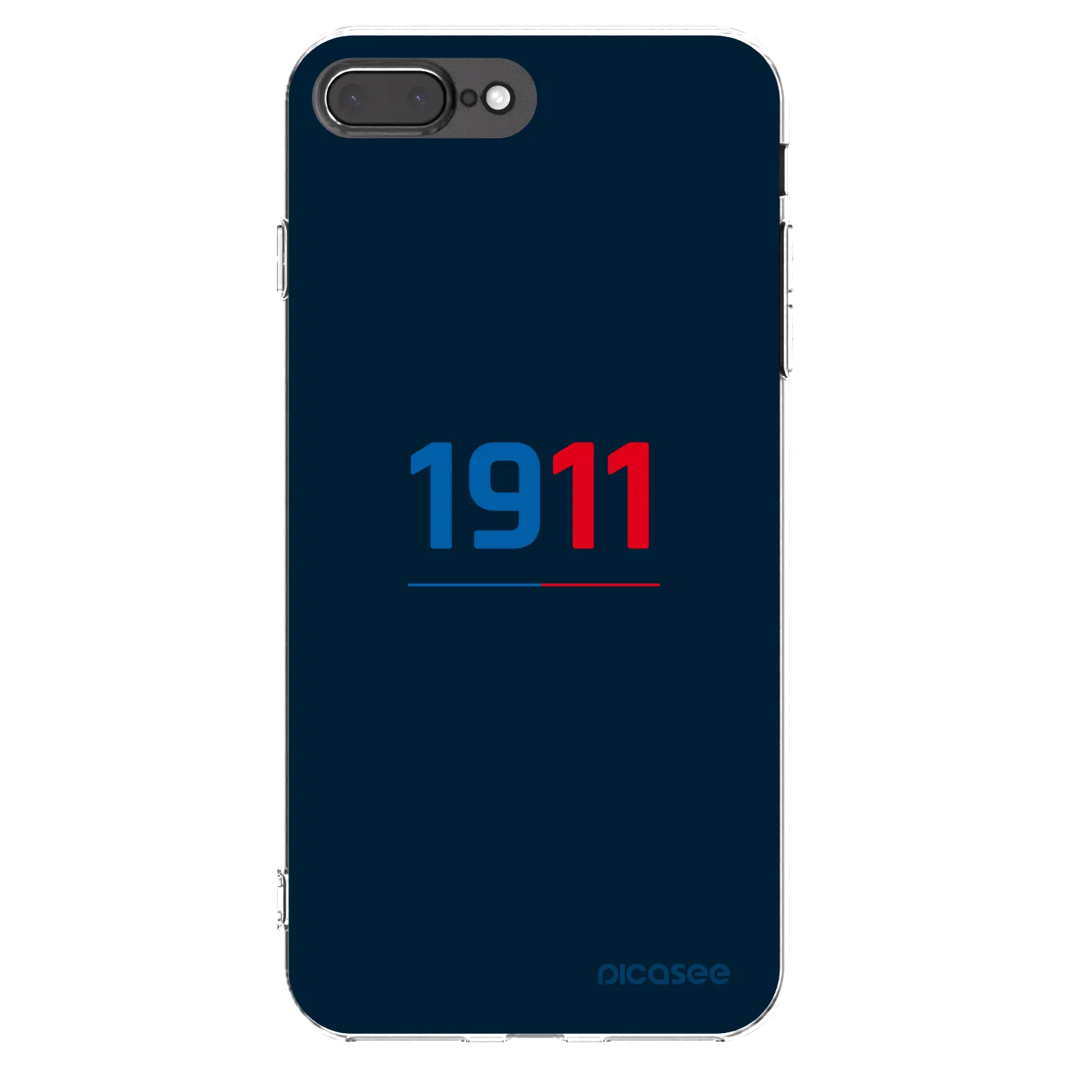 Picasee silikonový průhledný obal pro Apple iPhone 8 Plus - FC Viktoria Plzeň D