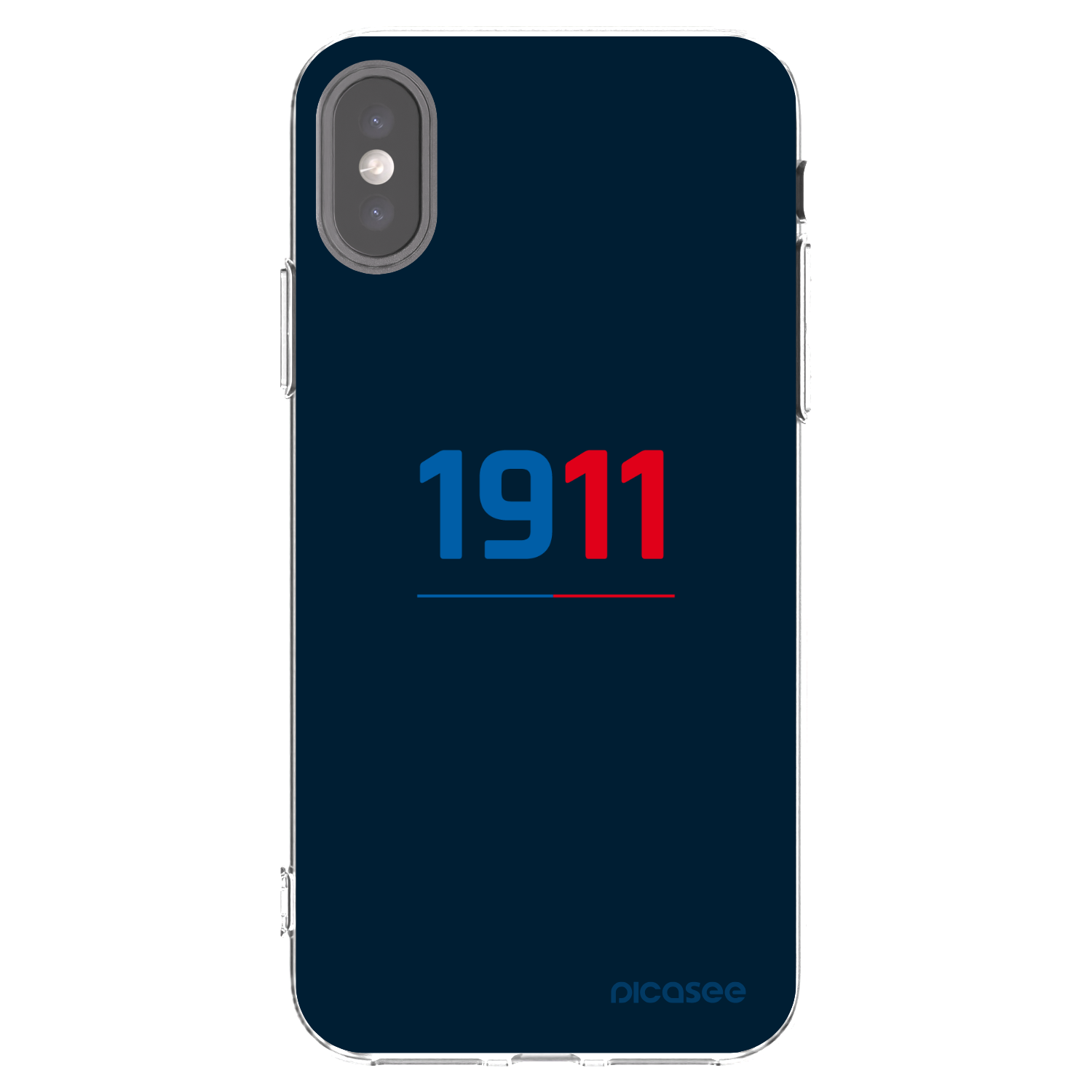 Picasee silikonový průhledný obal pro Apple iPhone X/XS - FC Viktoria Plzeň D