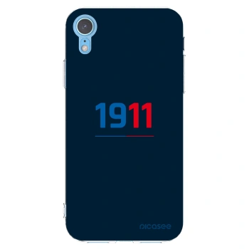 Picasee silikonový průhledný obal pro Apple iPhone XR - FC Viktoria Plzeň D