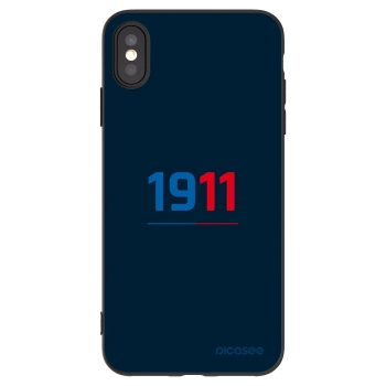 Picasee silikonový černý obal pro Apple iPhone XS Max - FC Viktoria Plzeň D