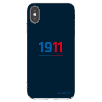 Picasee silikonový průhledný obal pro Apple iPhone XS Max - FC Viktoria Plzeň D