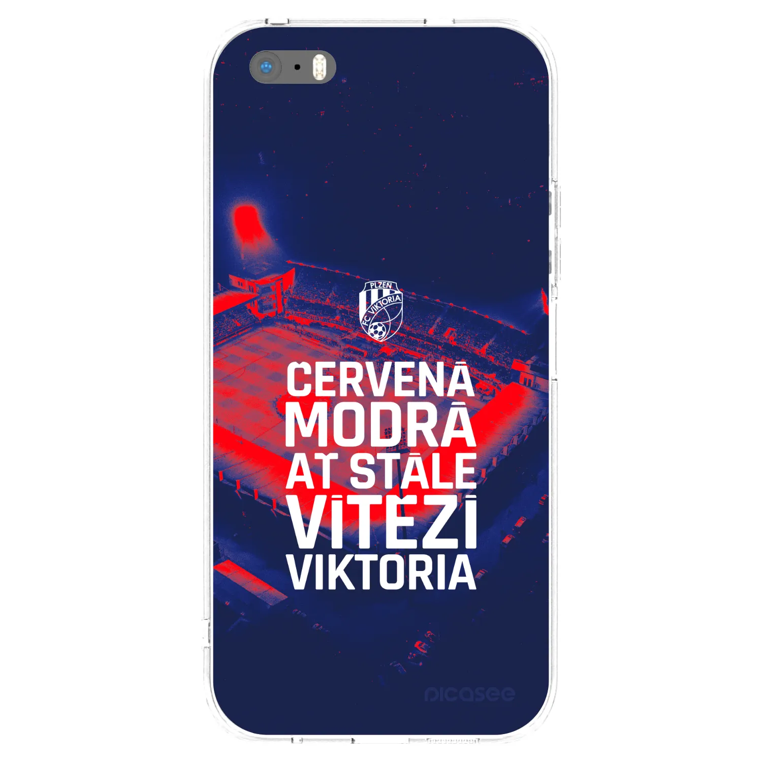 Picasee silikonový průhledný obal pro Apple iPhone 5/5S/SE - FC Viktoria Plzeň E