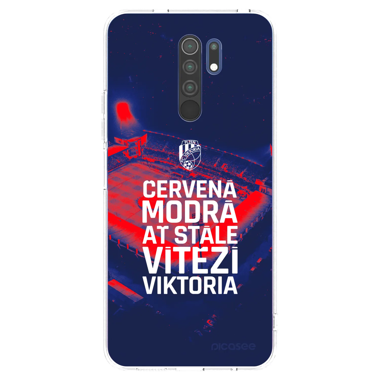 Picasee silikonový průhledný obal pro Xiaomi Redmi 9 - FC Viktoria Plzeň E