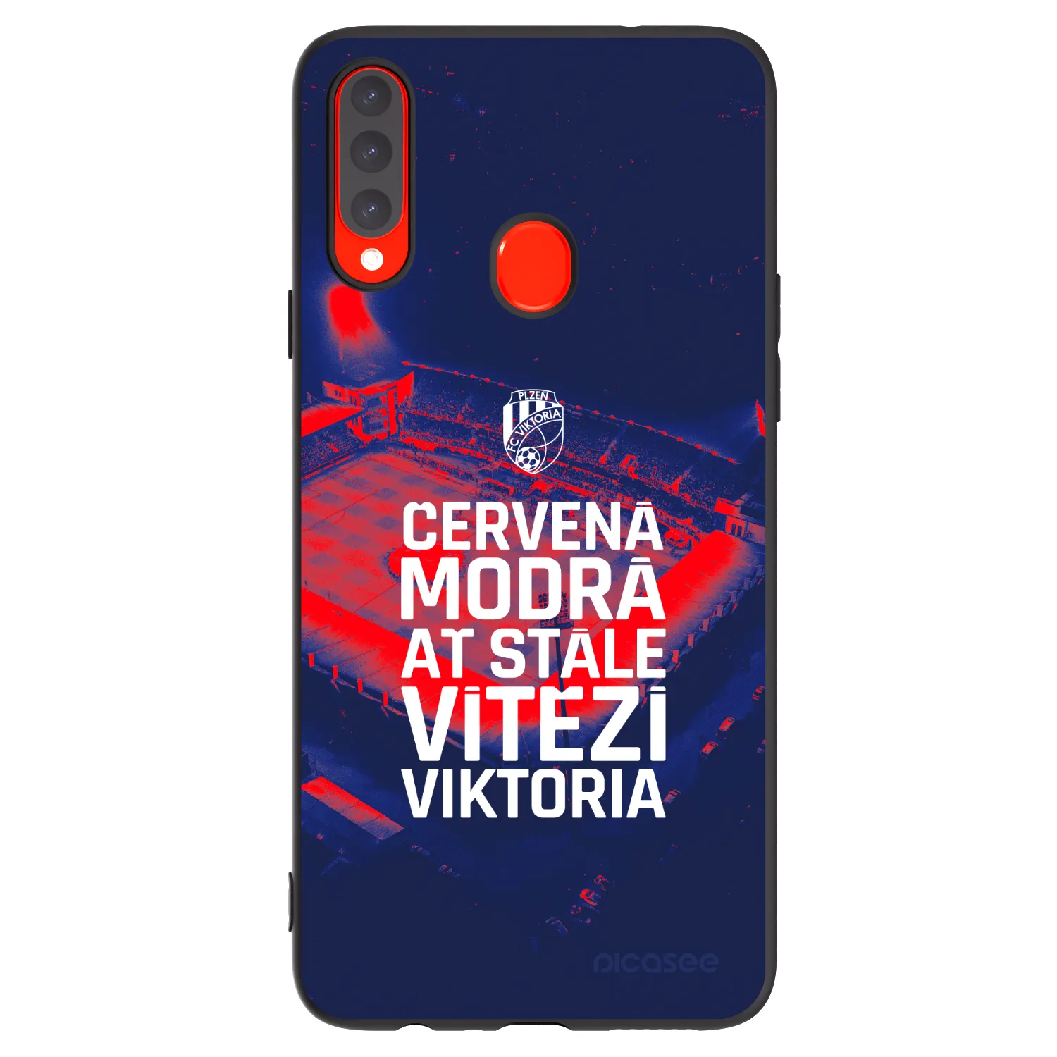 Picasee silikonový černý obal pro Samsung Galaxy A20s - FC Viktoria Plzeň E