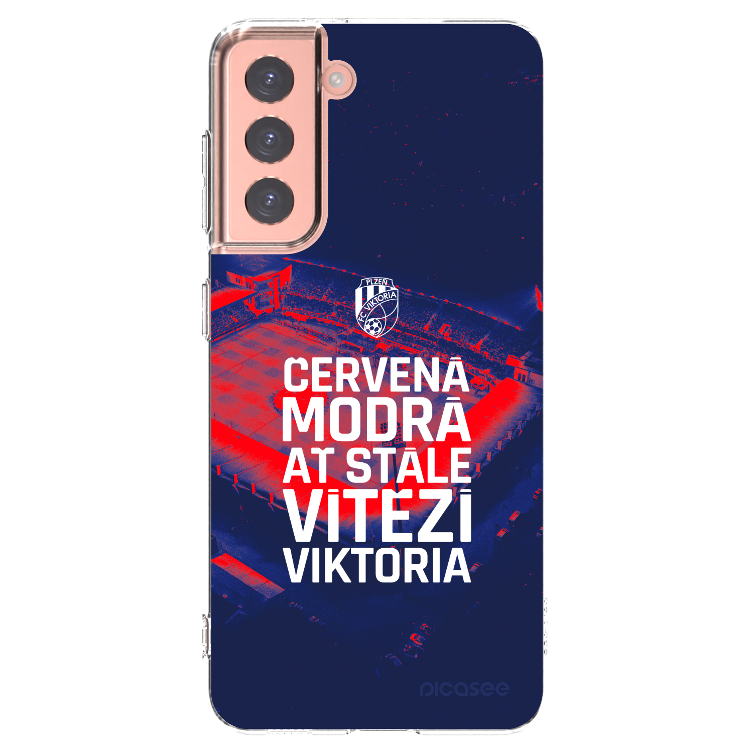 Picasee silikonový průhledný obal pro Samsung Galaxy S21 5G G991B - FC Viktoria Plzeň E
