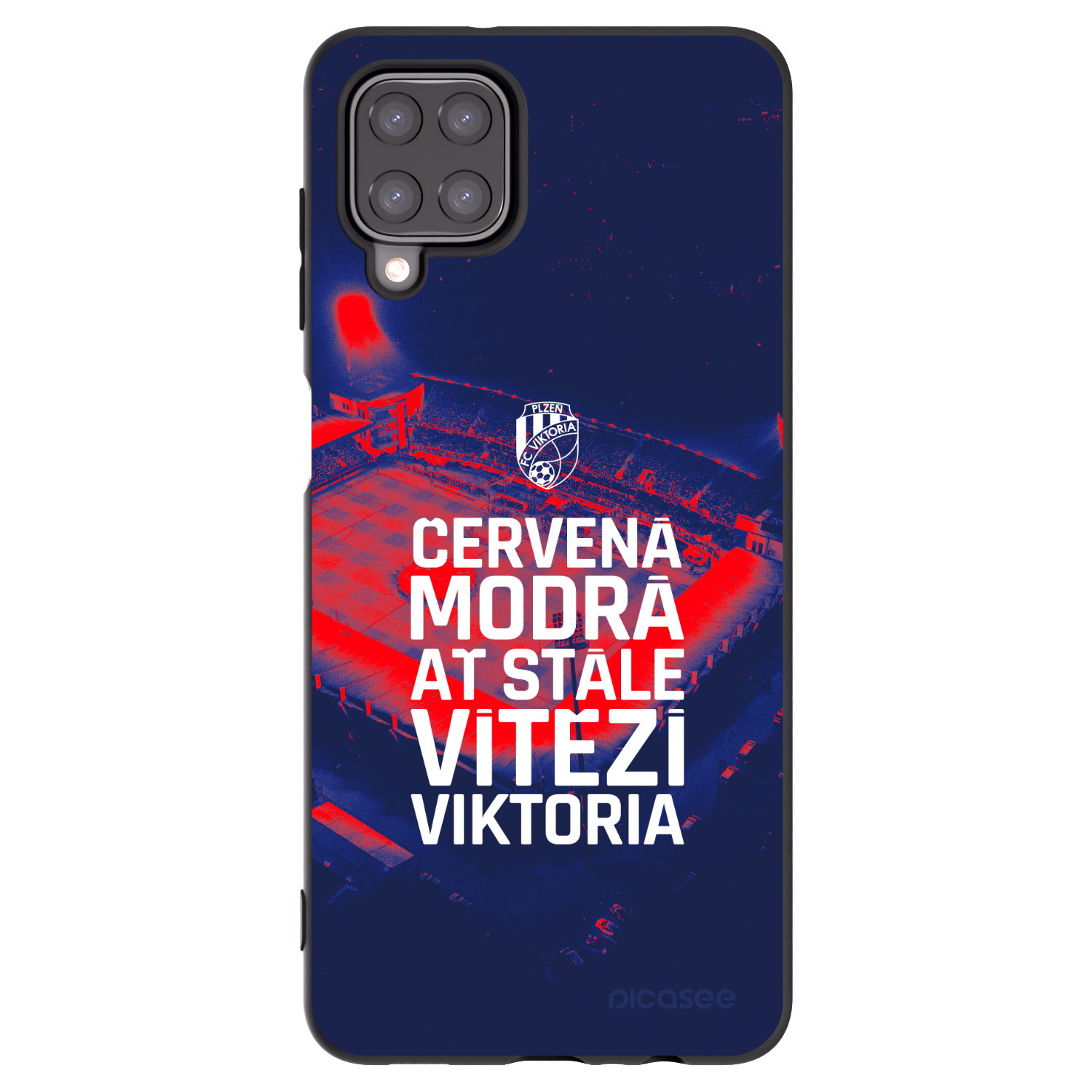 Picasee silikonový černý obal pro Samsung Galaxy A12 A125F - FC Viktoria Plzeň E