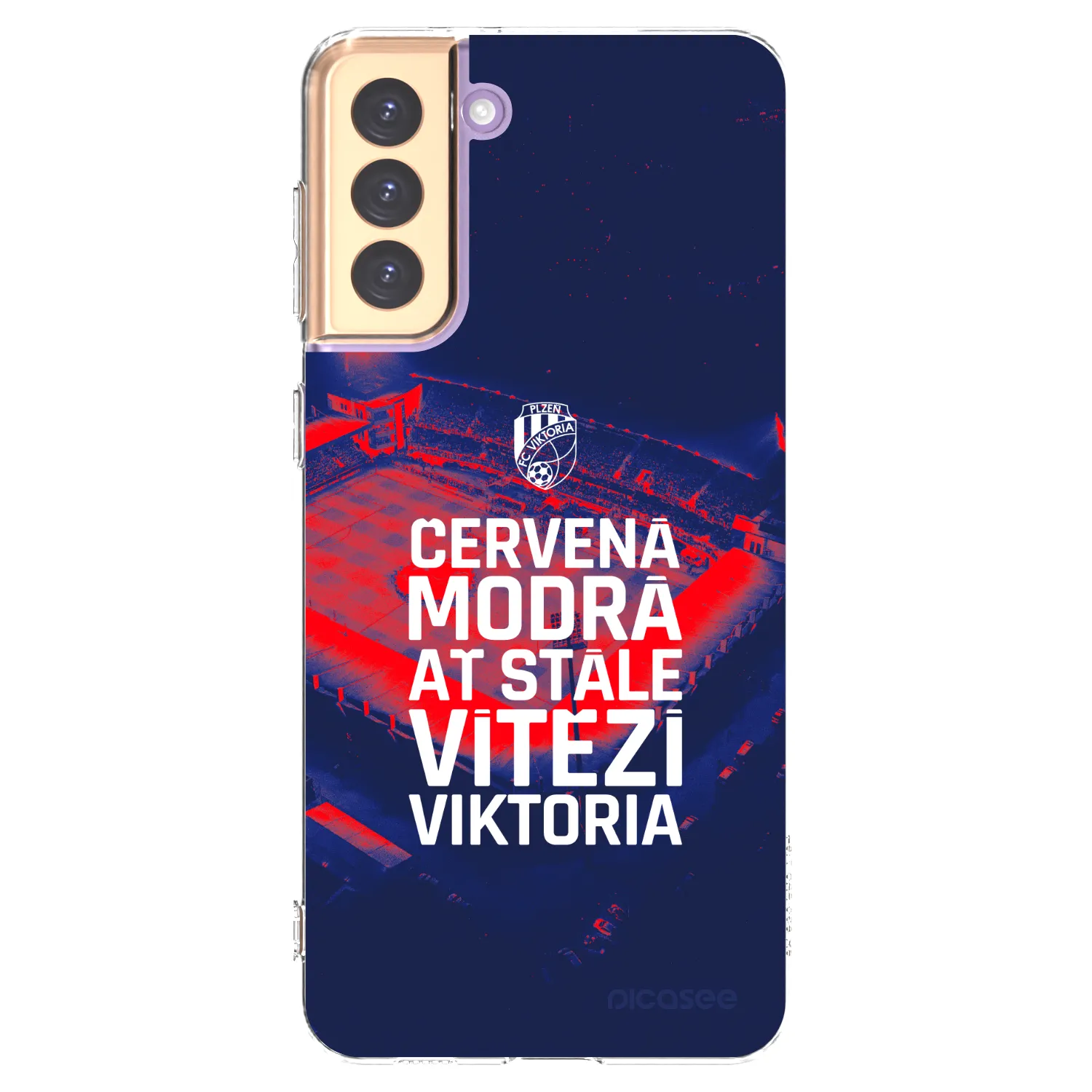 Picasee silikonový průhledný obal pro Samsung Galaxy S21+ 5G G996F - FC Viktoria Plzeň E