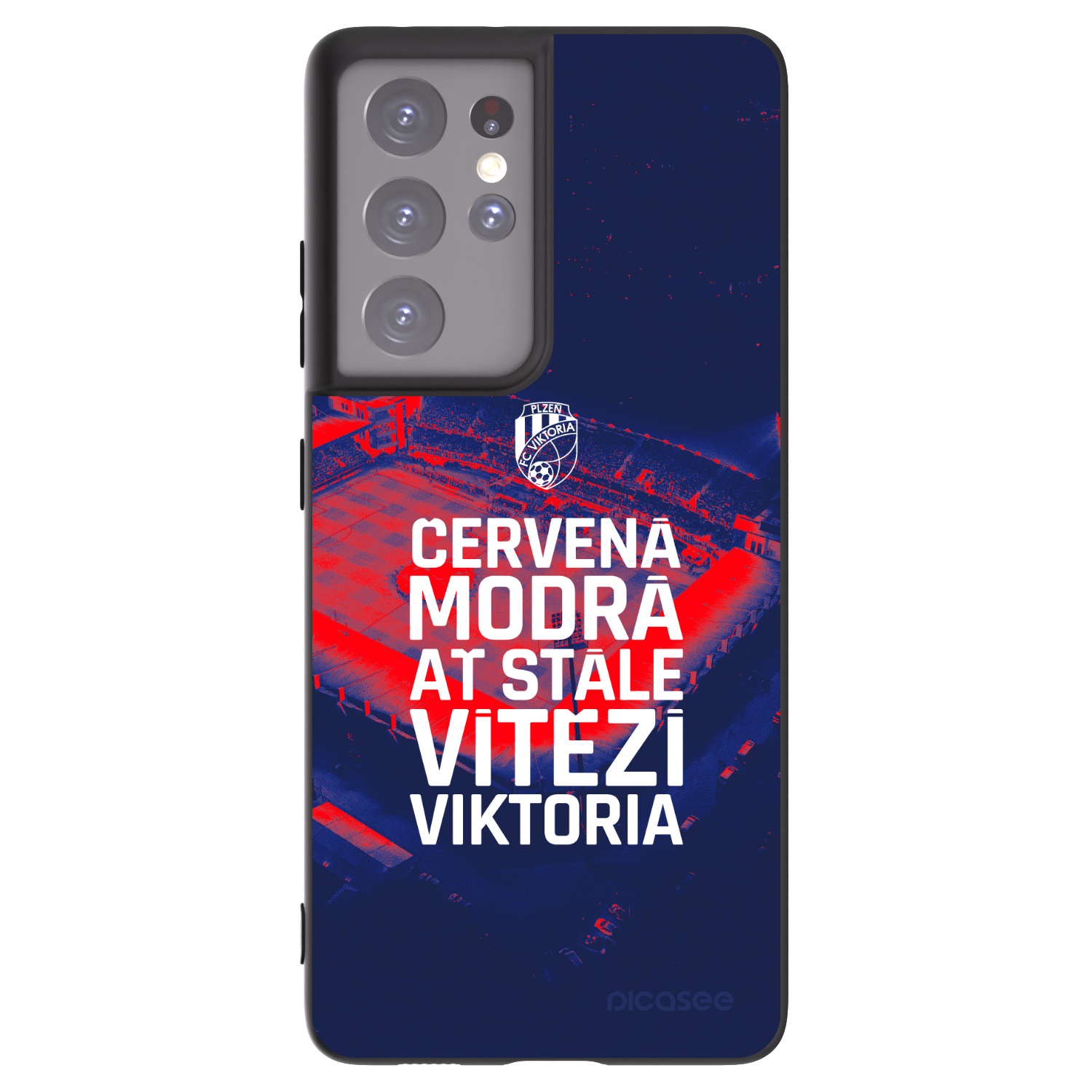 Picasee silikonový černý obal pro Samsung Galaxy S21 Ultra 5G G998B - FC Viktoria Plzeň E