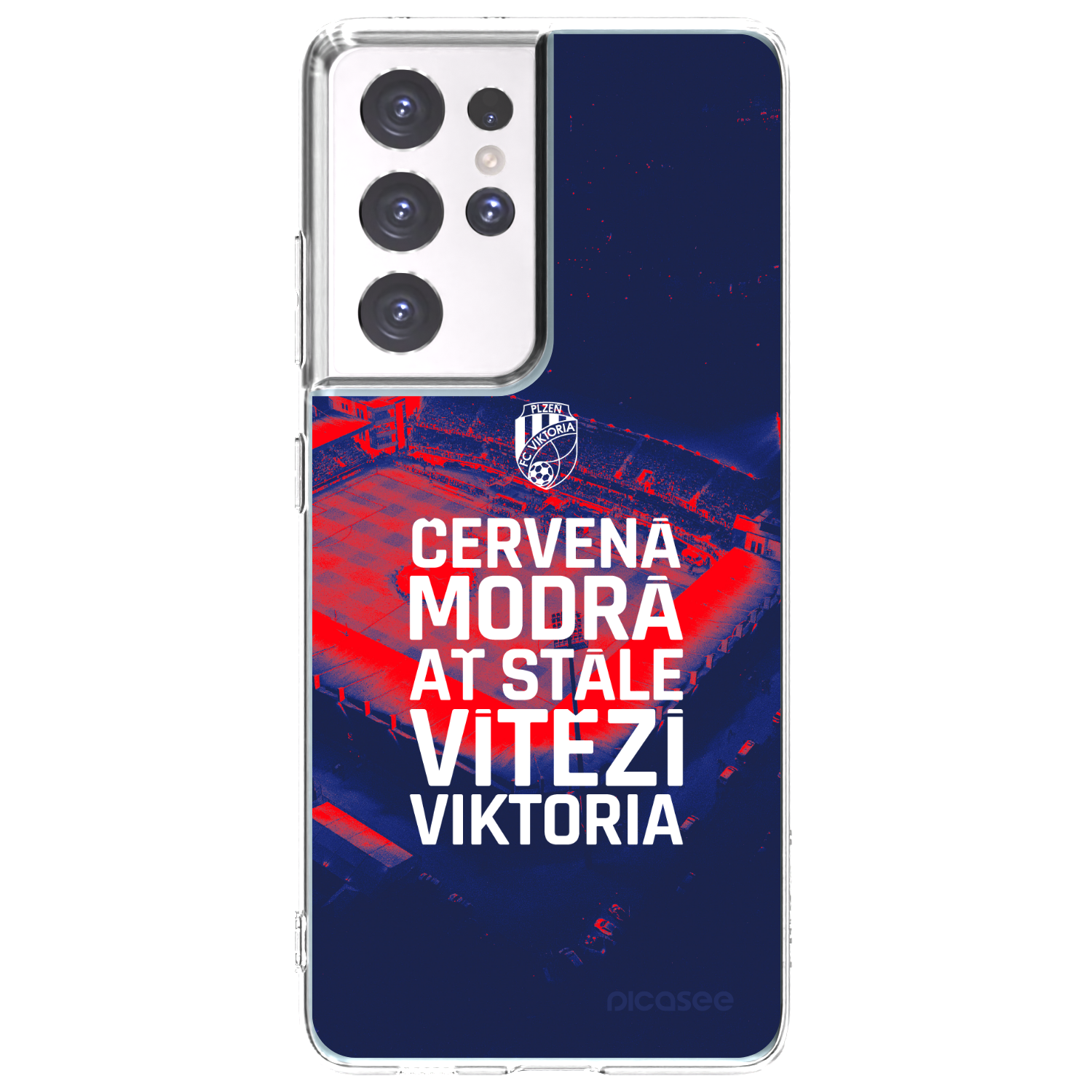 Picasee silikonový průhledný obal pro Samsung Galaxy S21 Ultra 5G G998B - FC Viktoria Plzeň E