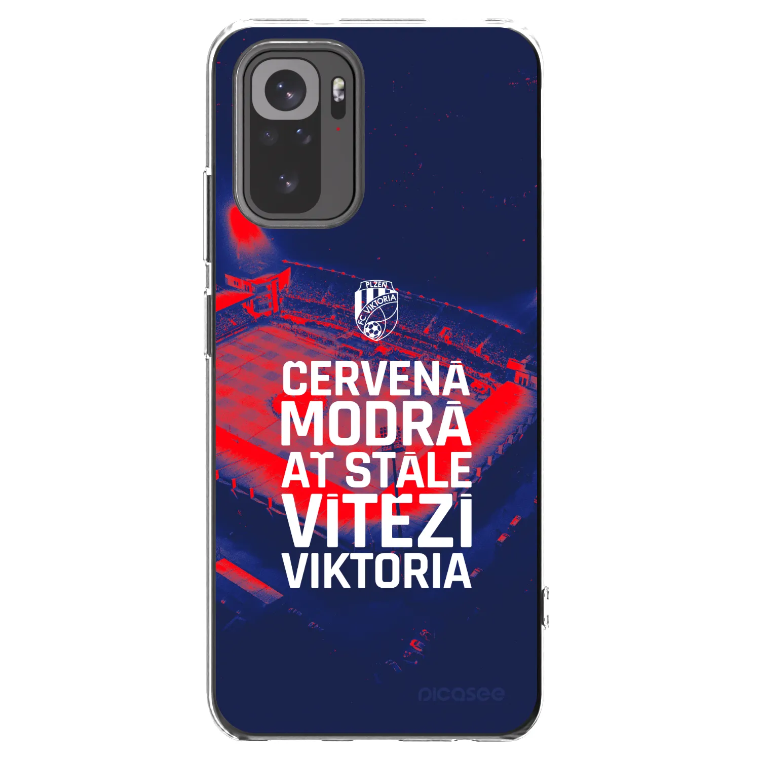 Picasee silikonový průhledný obal pro Xiaomi Redmi Note 10S - FC Viktoria Plzeň E