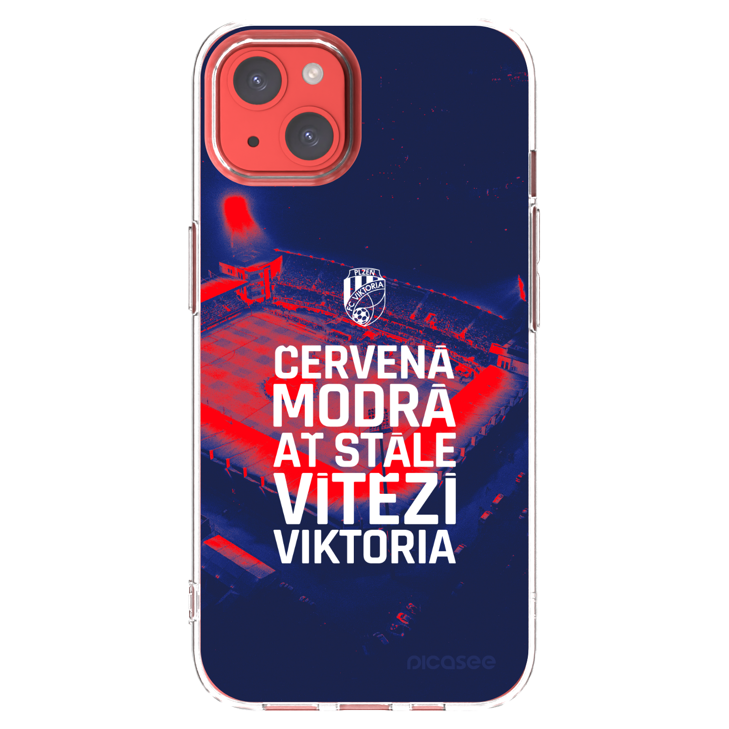 Picasee silikonový průhledný obal pro Apple iPhone 13 - FC Viktoria Plzeň E