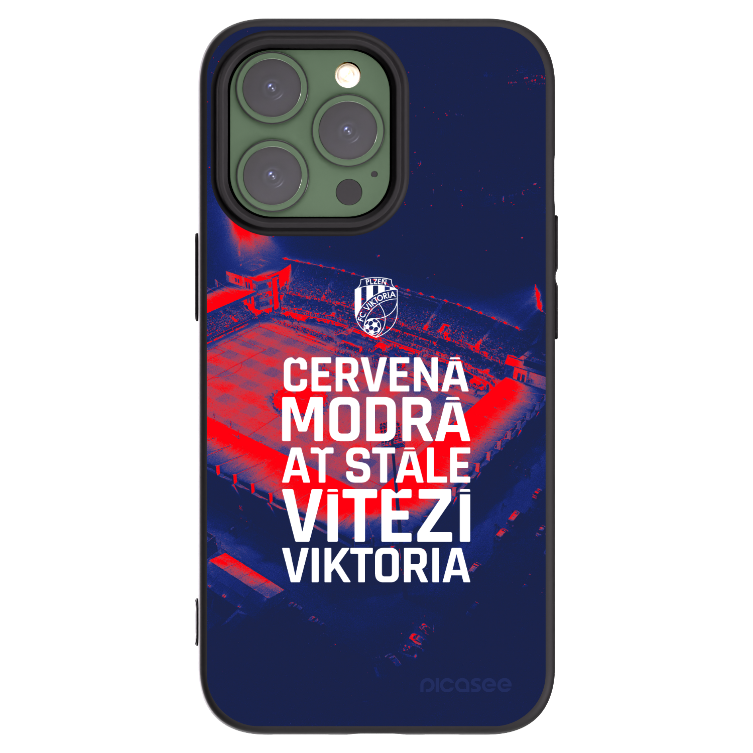Picasee silikonový černý obal pro Apple iPhone 13 Pro - FC Viktoria Plzeň E