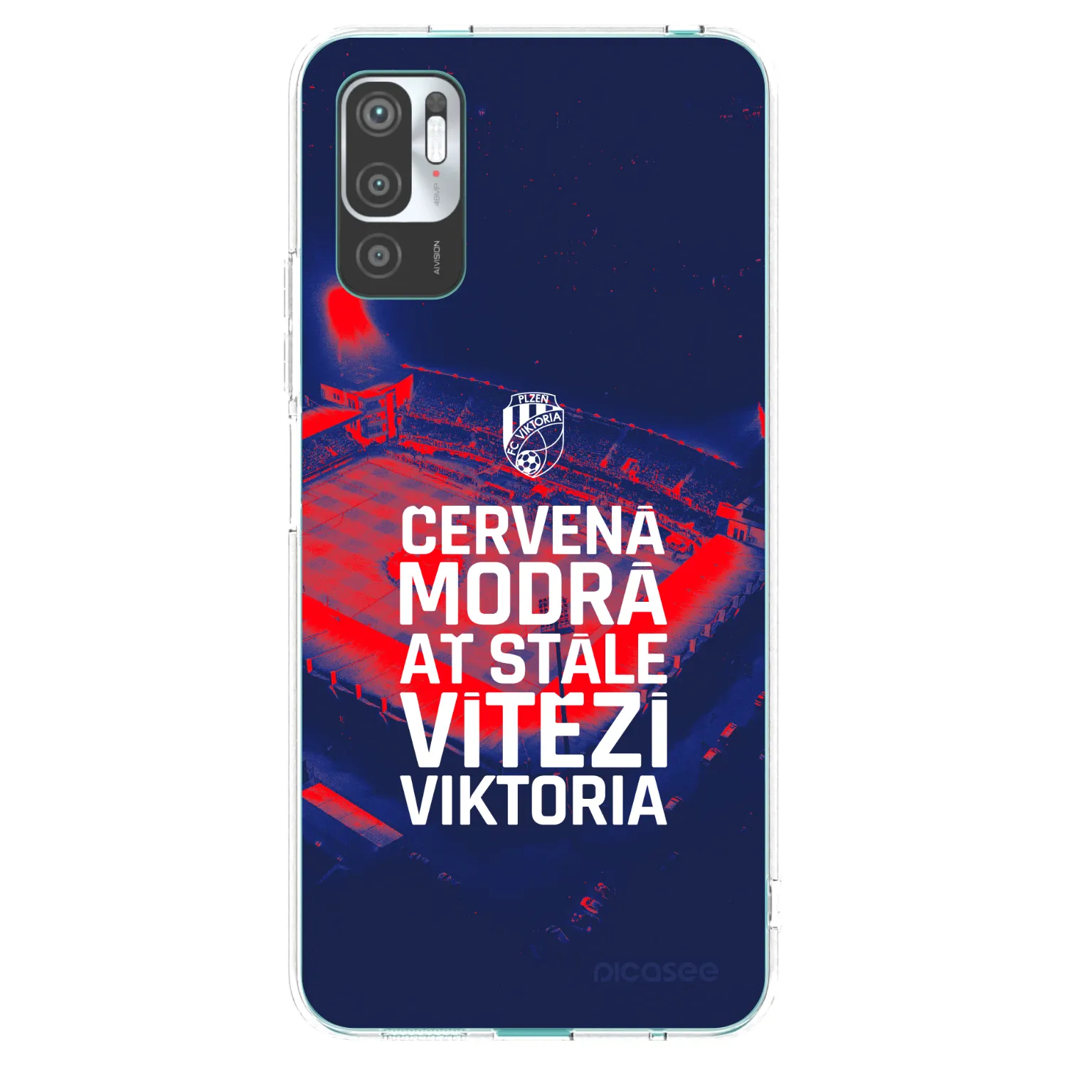 Picasee silikonový průhledný obal pro Xiaomi Redmi Note 10 5G - FC Viktoria Plzeň E