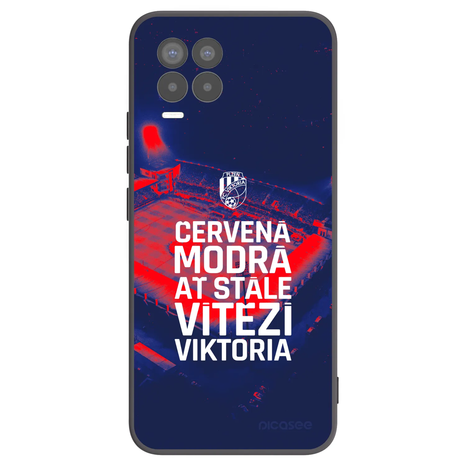 Picasee silikonový černý obal pro Realme 8 4G - FC Viktoria Plzeň E