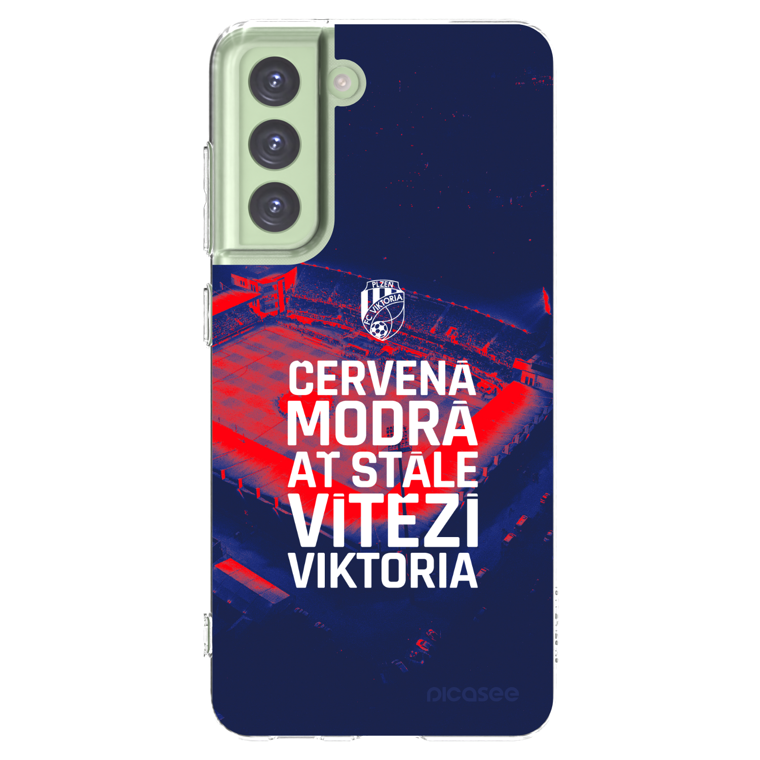Picasee silikonový průhledný obal pro Samsung Galaxy S21 FE 5G - FC Viktoria Plzeň E