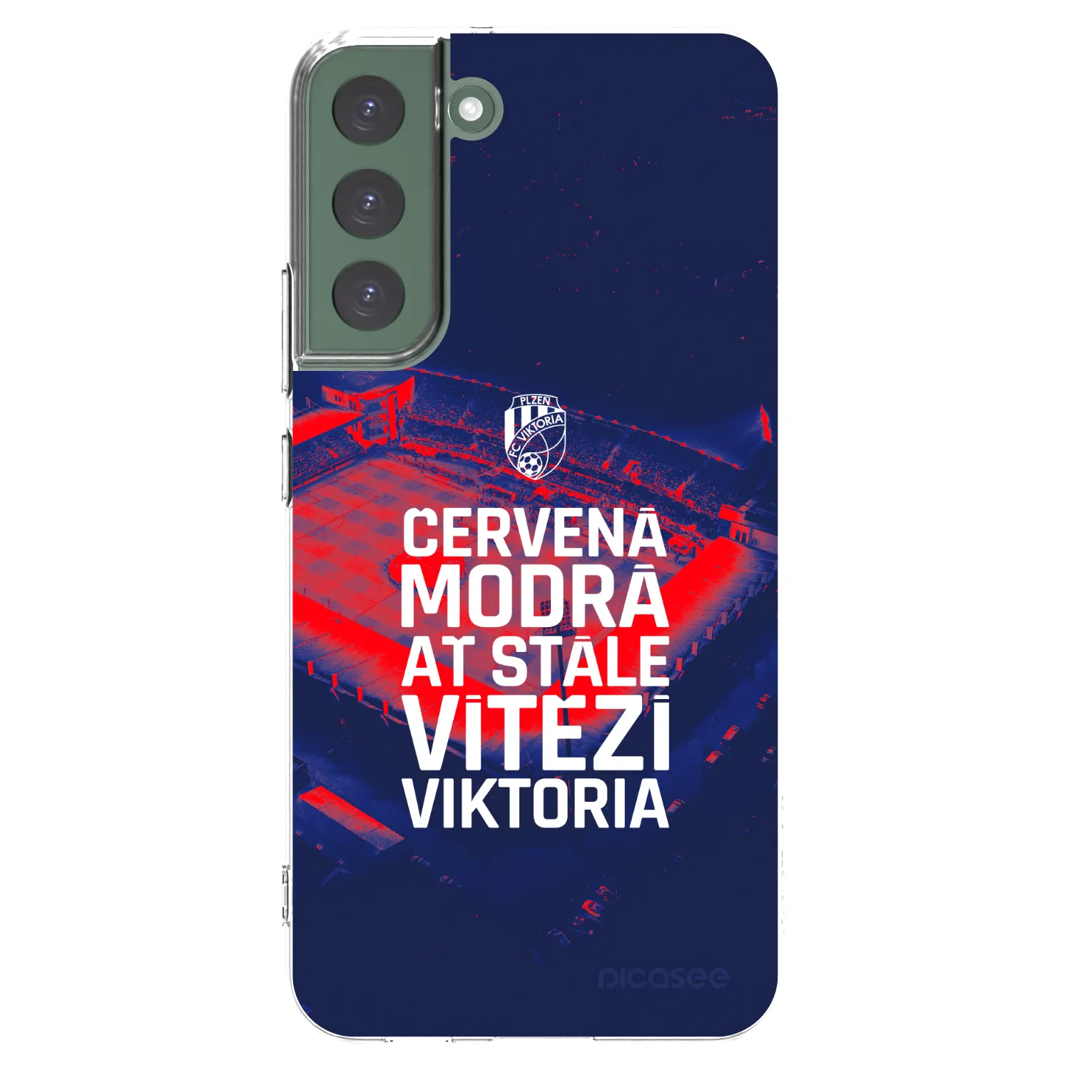 Picasee silikonový průhledný obal pro Samsung Galaxy S22+ 5G - FC Viktoria Plzeň E
