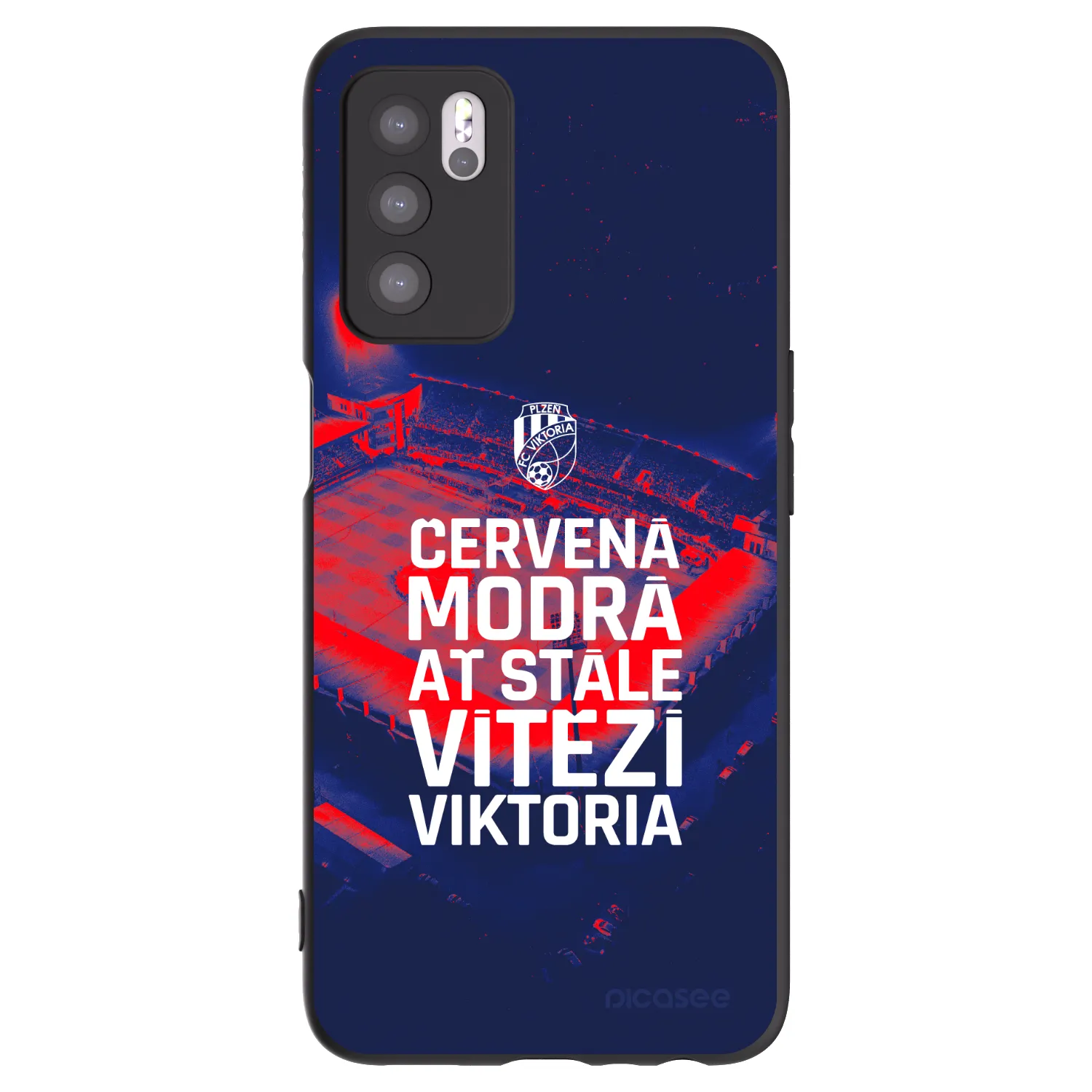 Picasee silikonový černý obal pro OPPO A16s - FC Viktoria Plzeň E