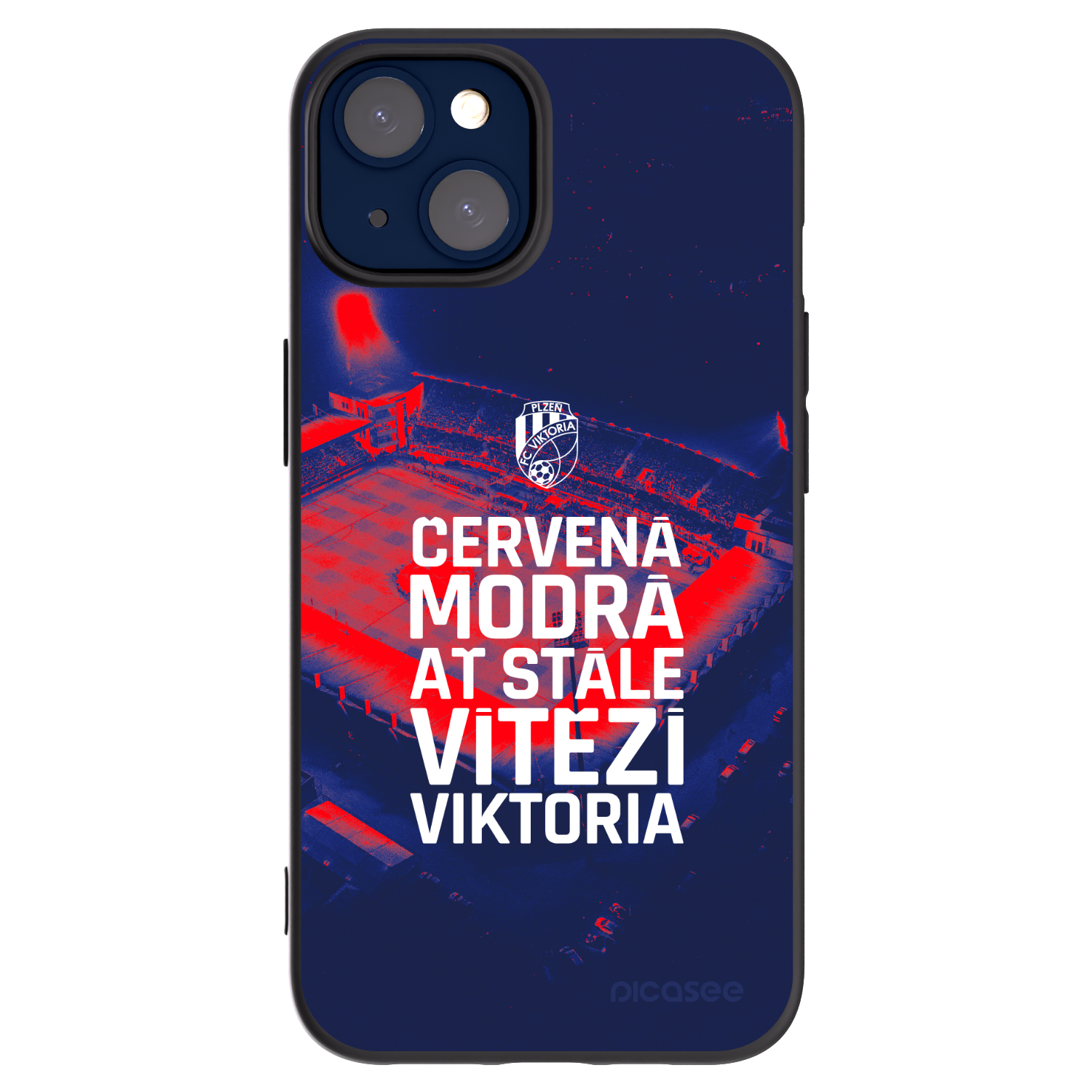 Picasee silikonový černý obal pro Apple iPhone 14 - FC Viktoria Plzeň E