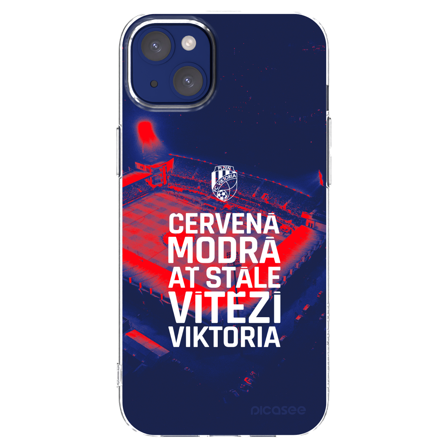 Picasee silikonový průhledný obal pro Apple iPhone 14 Plus - FC Viktoria Plzeň E