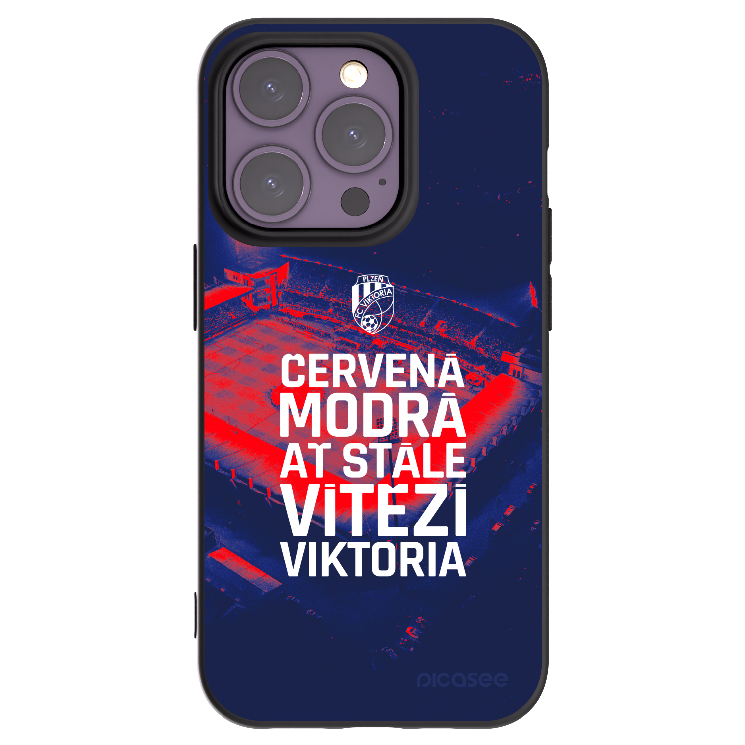 Picasee silikonový černý obal pro Apple iPhone 14 Pro - FC Viktoria Plzeň E