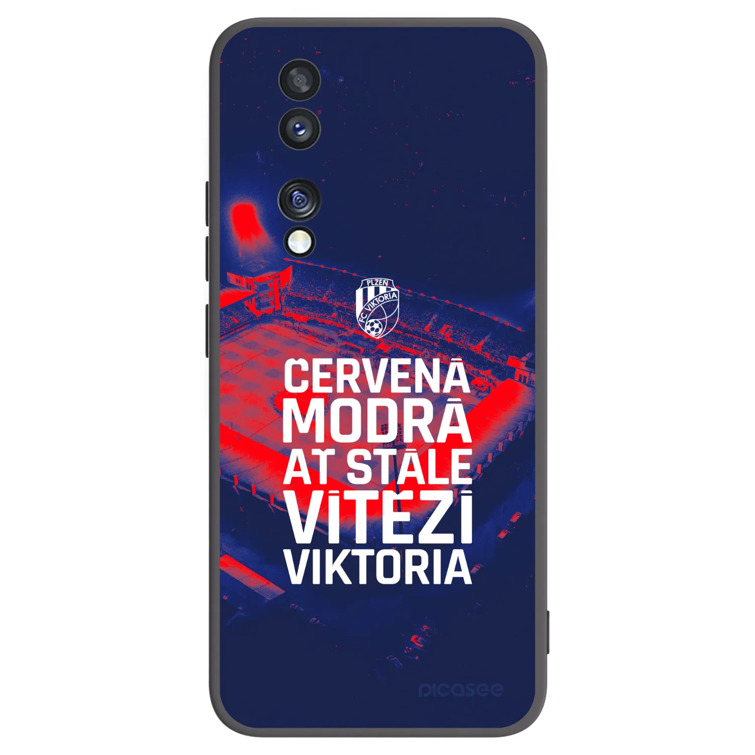 Picasee silikonový černý obal pro Honor 70 - FC Viktoria Plzeň E