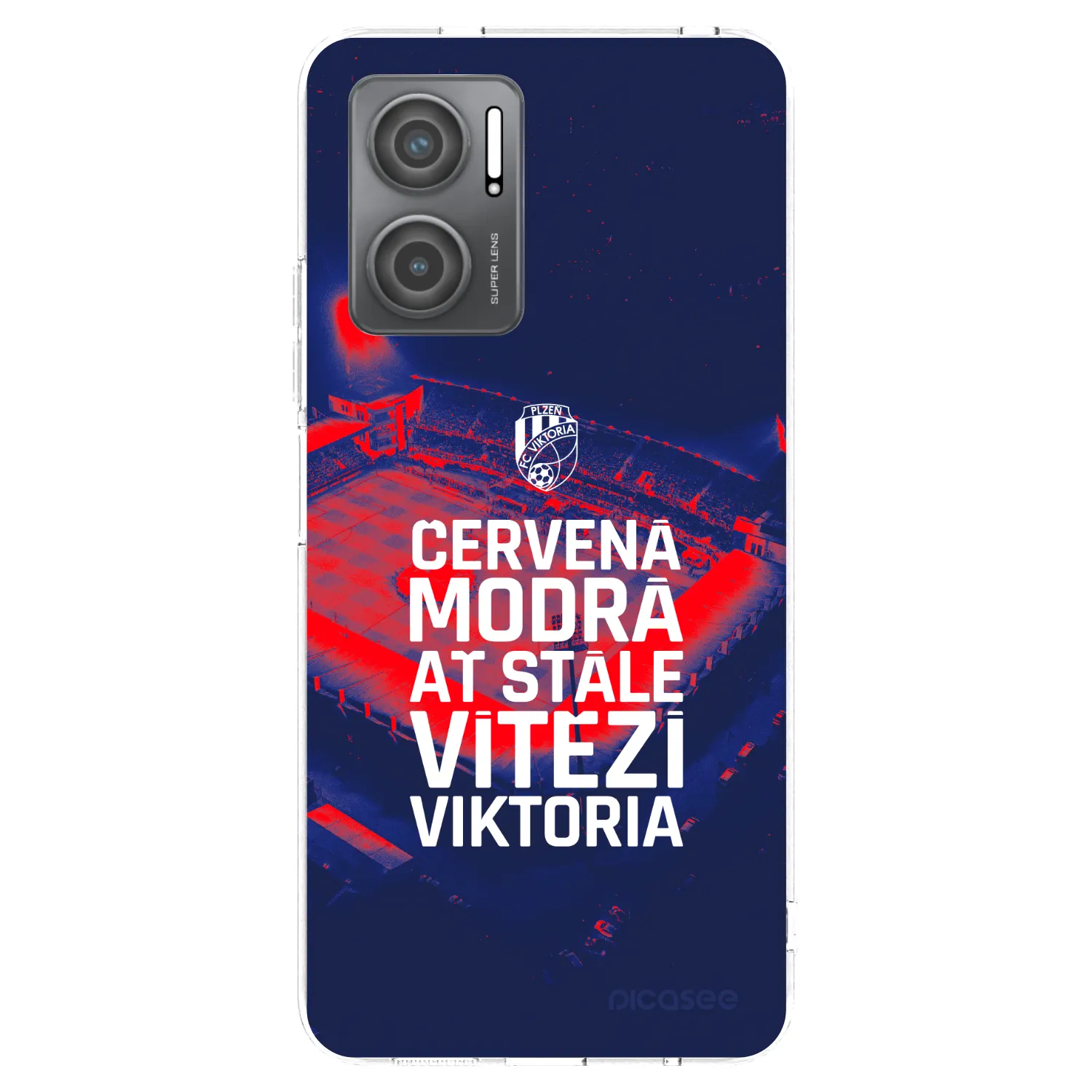 Picasee silikonový průhledný obal pro Xiaomi Redmi 10 5G - FC Viktoria Plzeň E