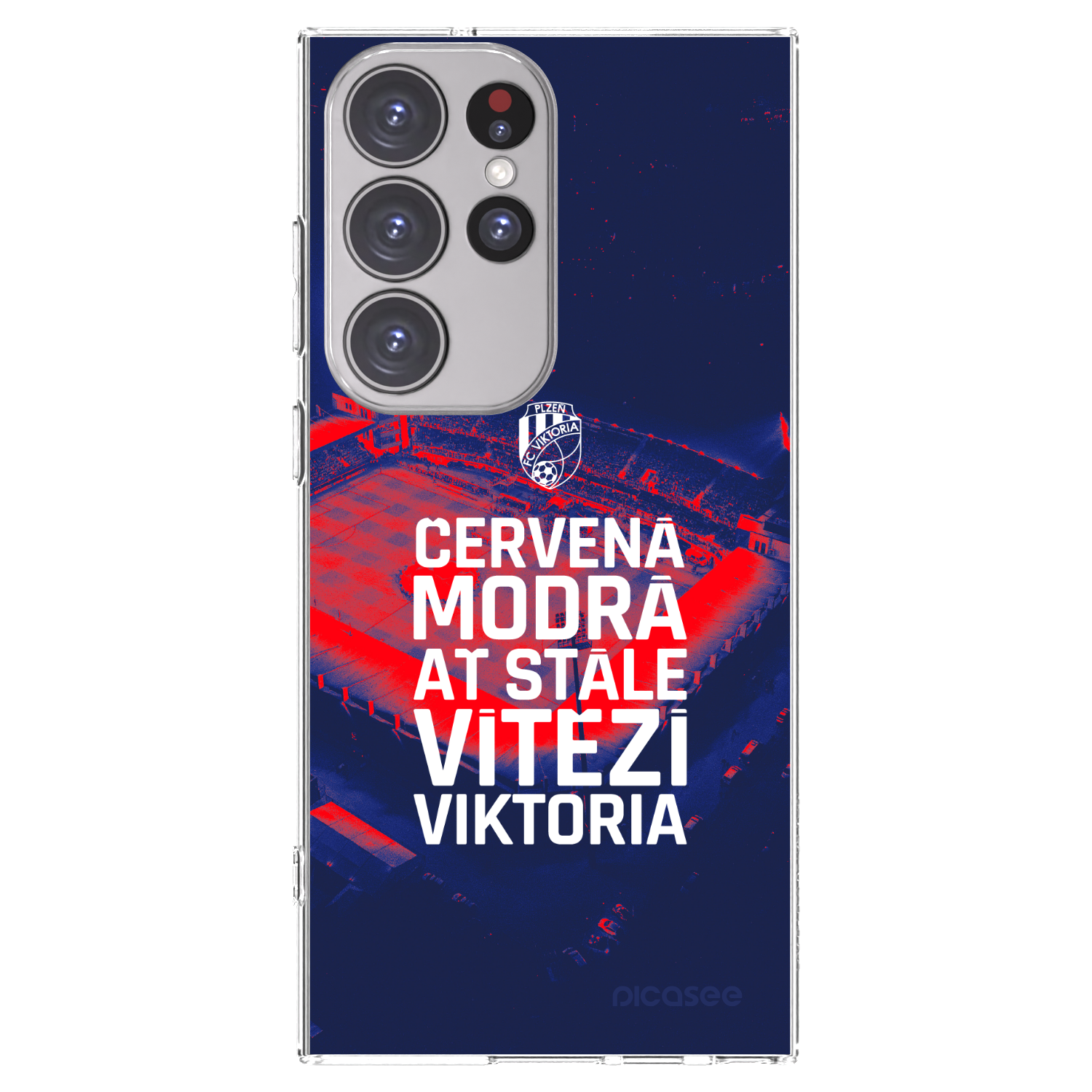 Picasee silikonový průhledný obal pro Samsung Galaxy S23 Ultra 5G - FC Viktoria Plzeň E