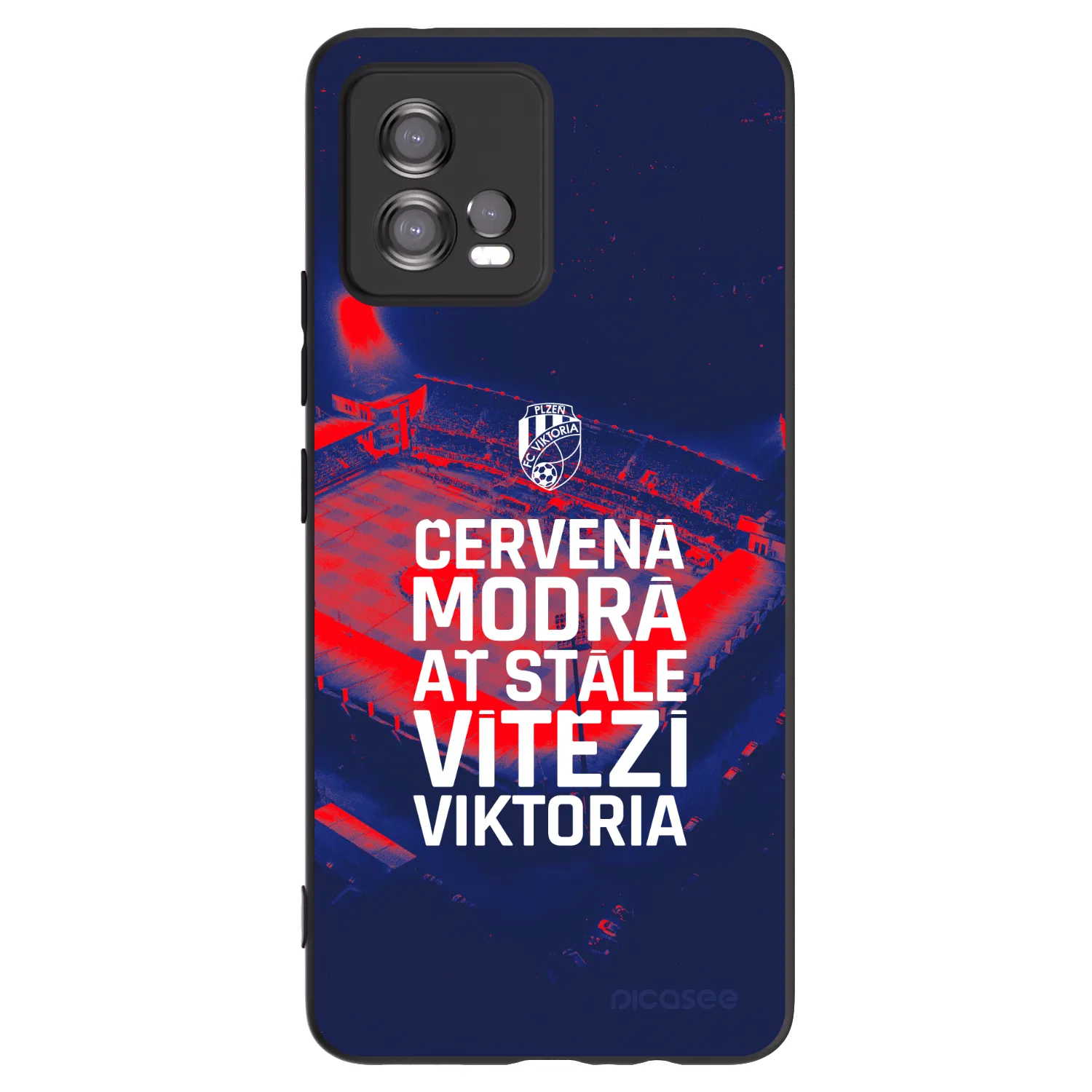 Picasee silikonový černý obal pro Motorola Moto G72 - FC Viktoria Plzeň E