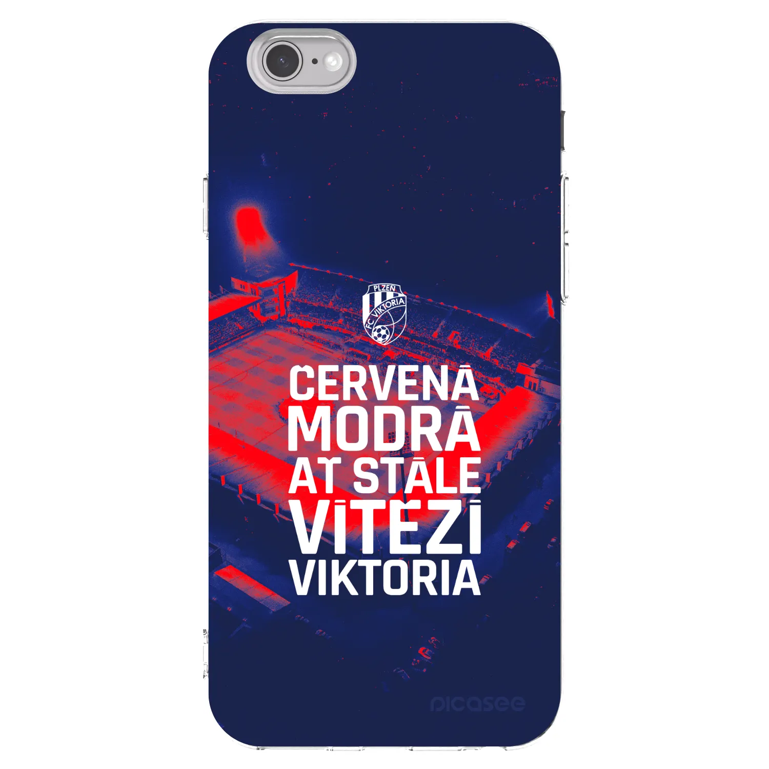 Picasee silikonový průhledný obal pro Apple iPhone 6/6S - FC Viktoria Plzeň E