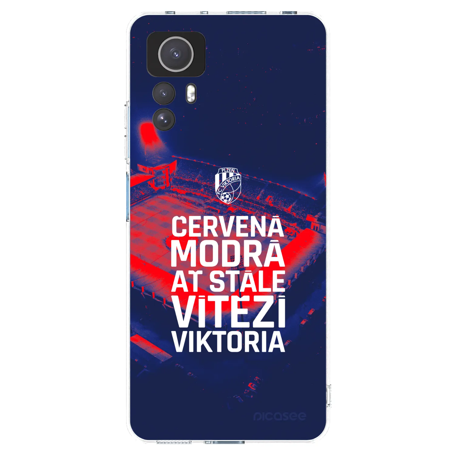 Picasee silikonový průhledný obal pro Xiaomi Redmi Note 12S - FC Viktoria Plzeň E