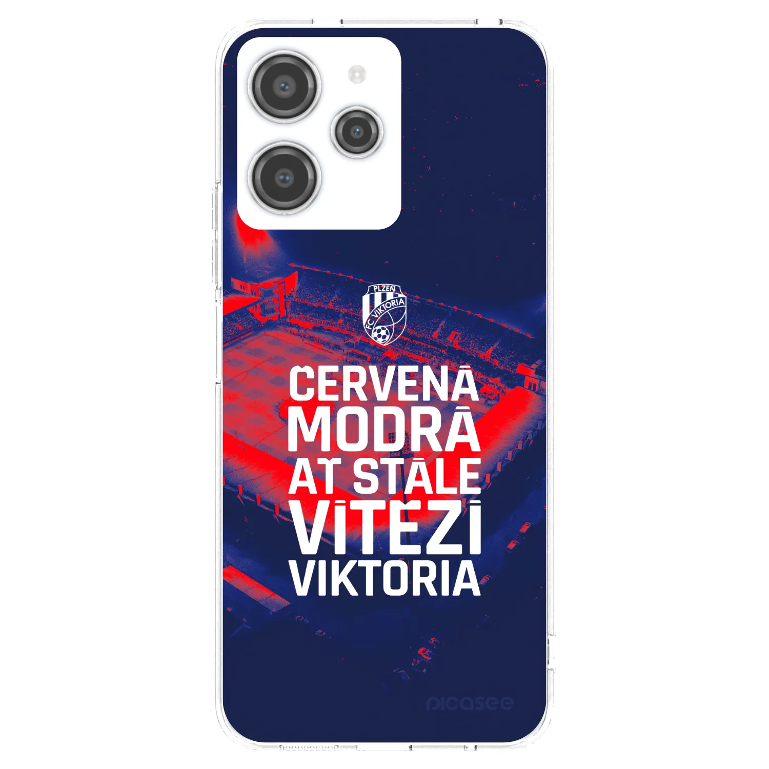 Picasee silikonový průhledný obal pro Xiaomi Redmi 12 4G - FC Viktoria Plzeň E