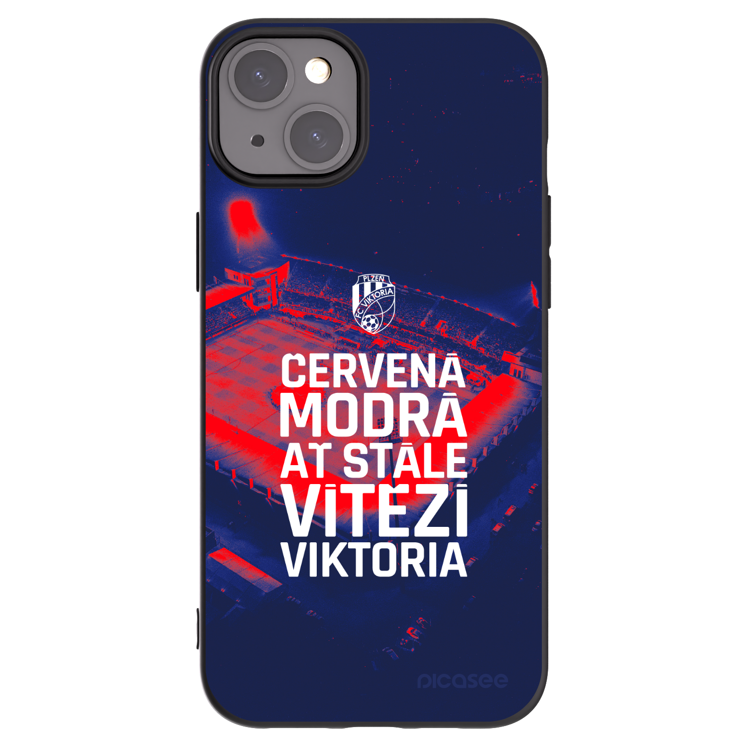 Picasee silikonový černý obal pro Apple iPhone 15 Plus - FC Viktoria Plzeň E