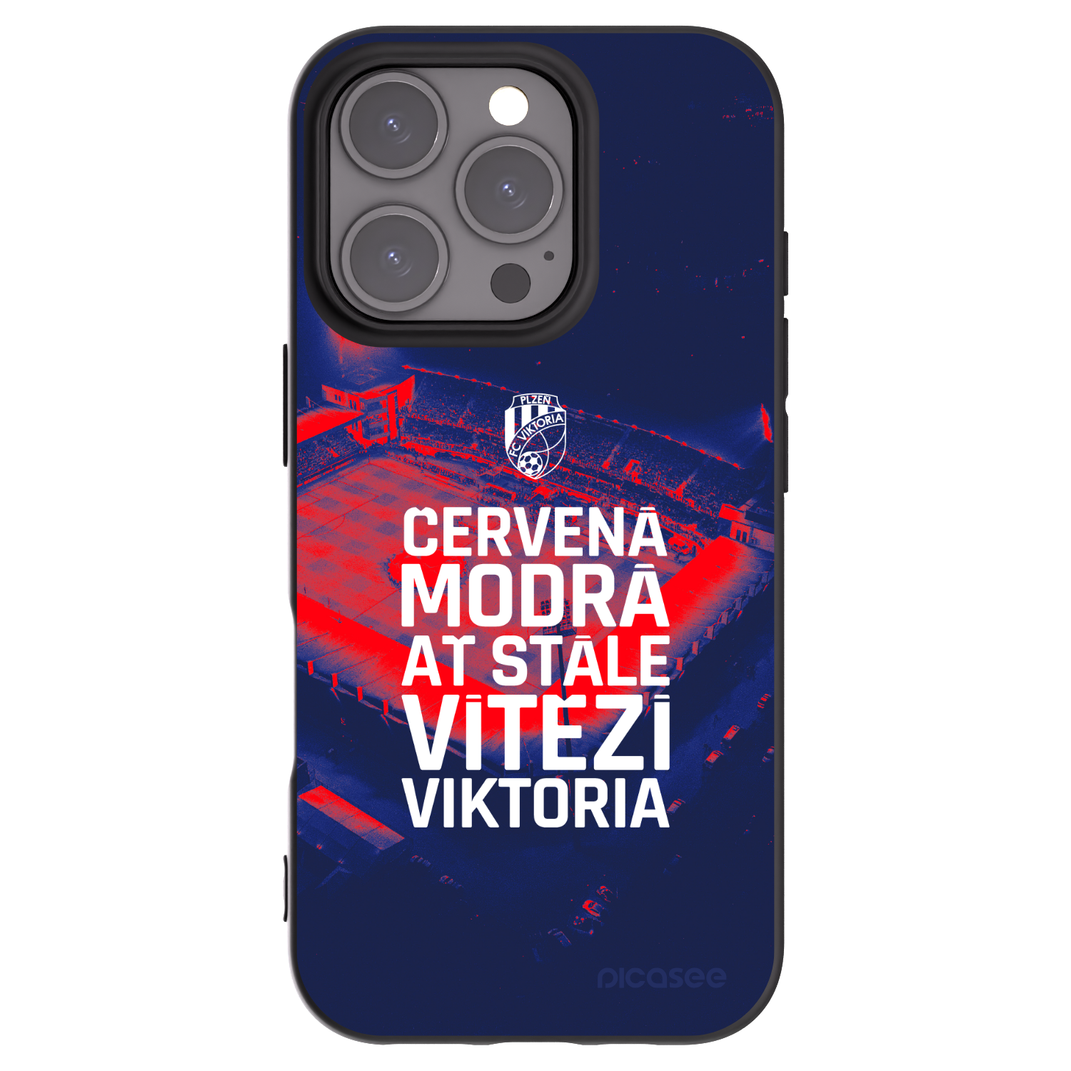 Picasee silikonový černý obal pro Apple iPhone 16 Pro - FC Viktoria Plzeň E