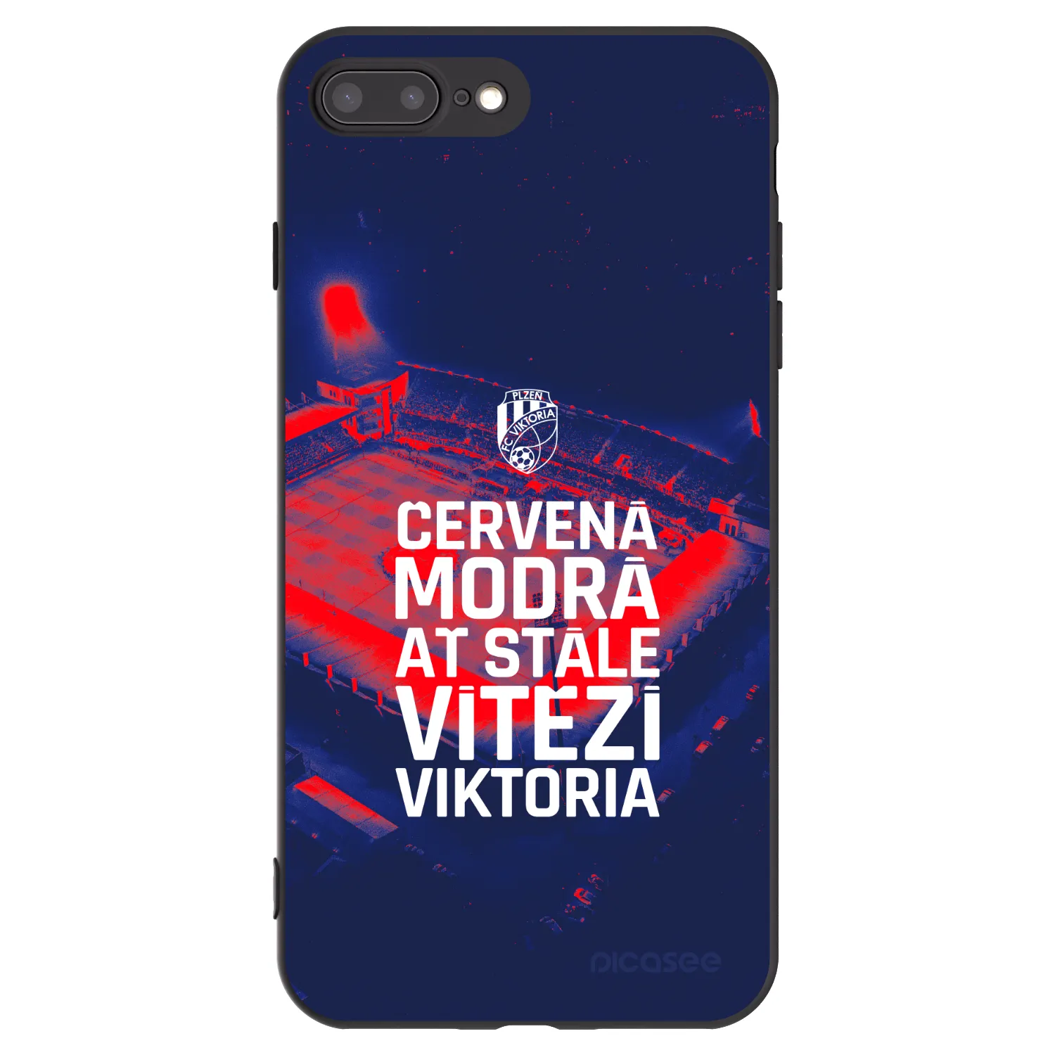 Picasee silikonový černý obal pro Apple iPhone 8 Plus - FC Viktoria Plzeň E