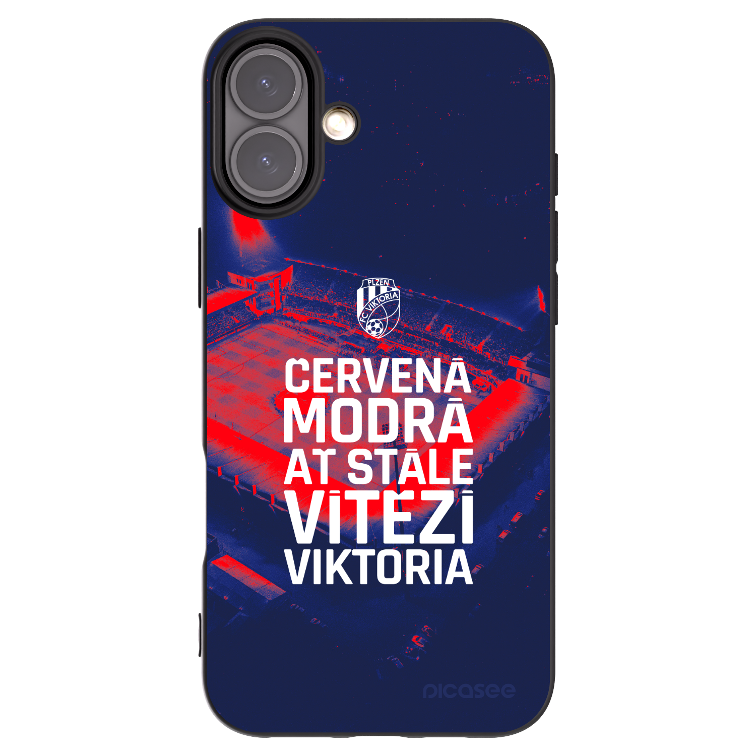 Picasee silikonový černý obal pro Apple iPhone 16 Plus - FC Viktoria Plzeň E