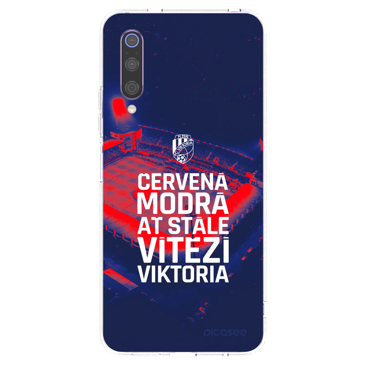 Picasee silikonový průhledný obal pro Xiaomi Mi 9 - FC Viktoria Plzeň E