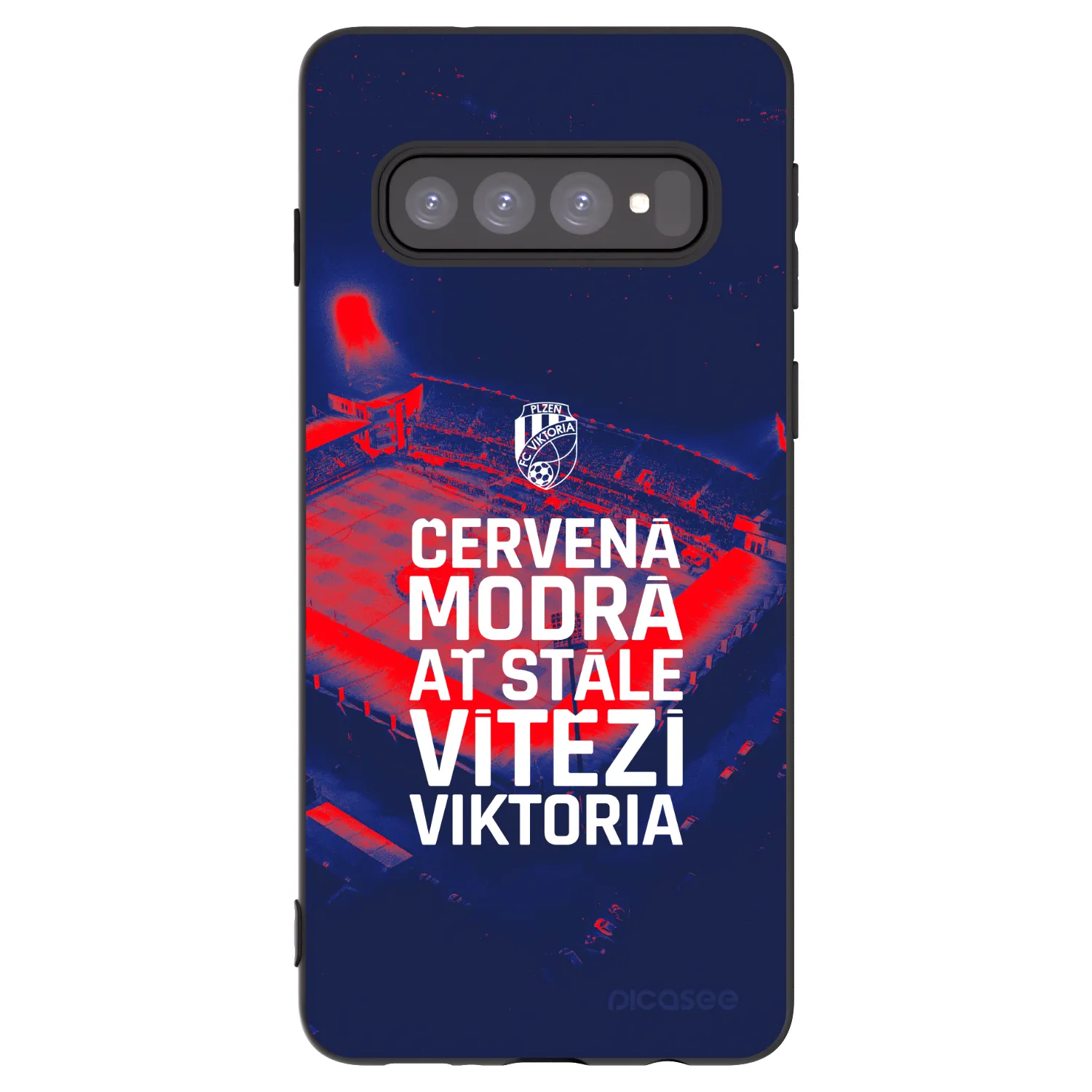 Picasee silikonový černý obal pro Samsung Galaxy S10 G973 - FC Viktoria Plzeň E