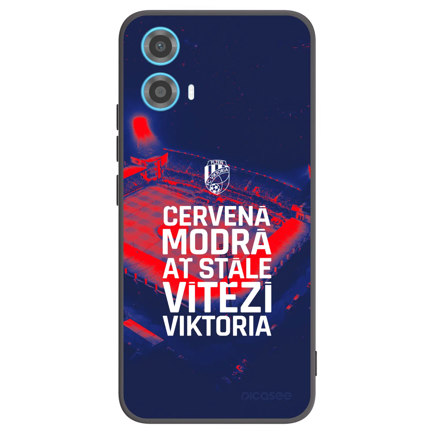 Picasee silikonový černý obal pro Motorola Moto G34 5G - FC Viktoria Plzeň E