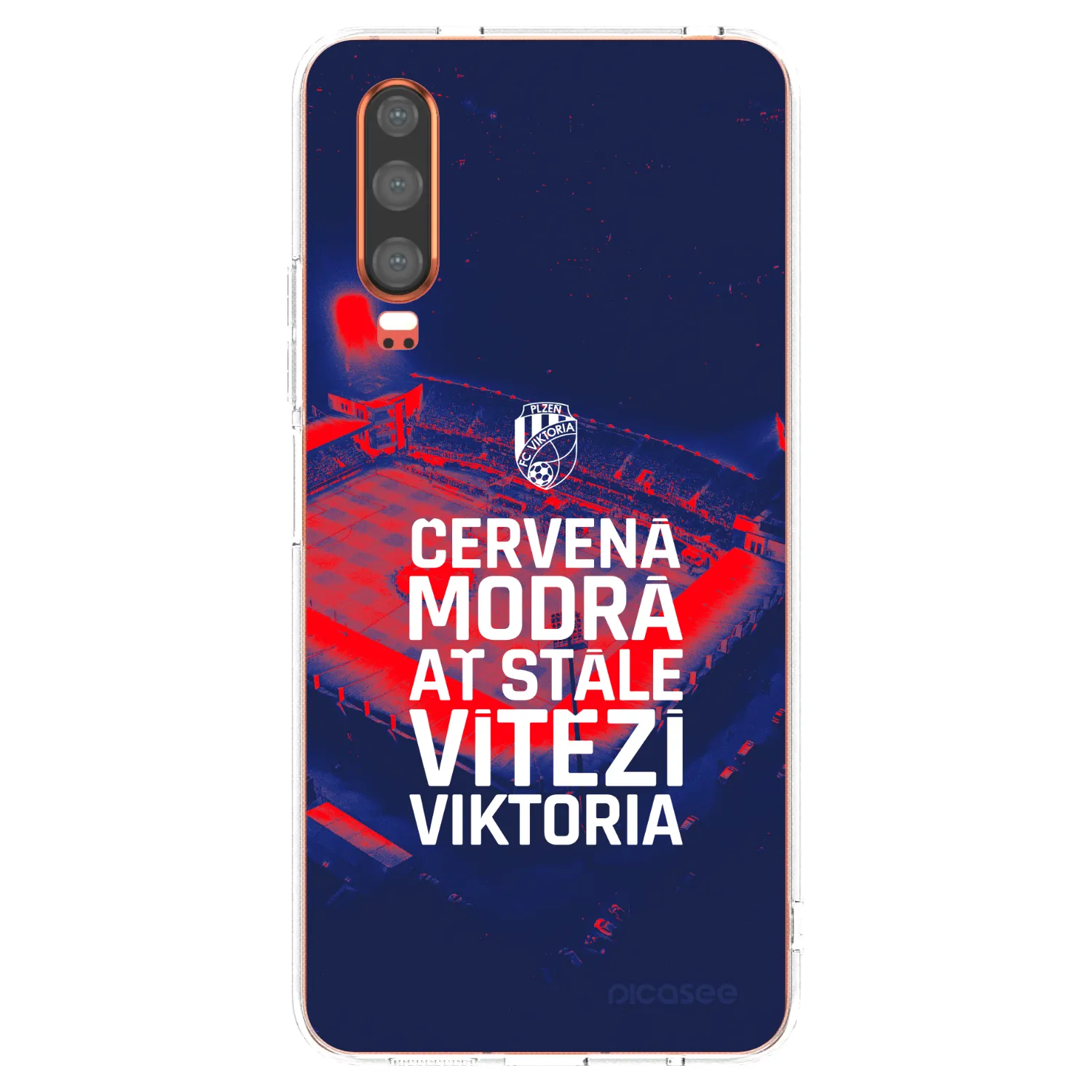Picasee silikonový průhledný obal pro Huawei P30 - FC Viktoria Plzeň E