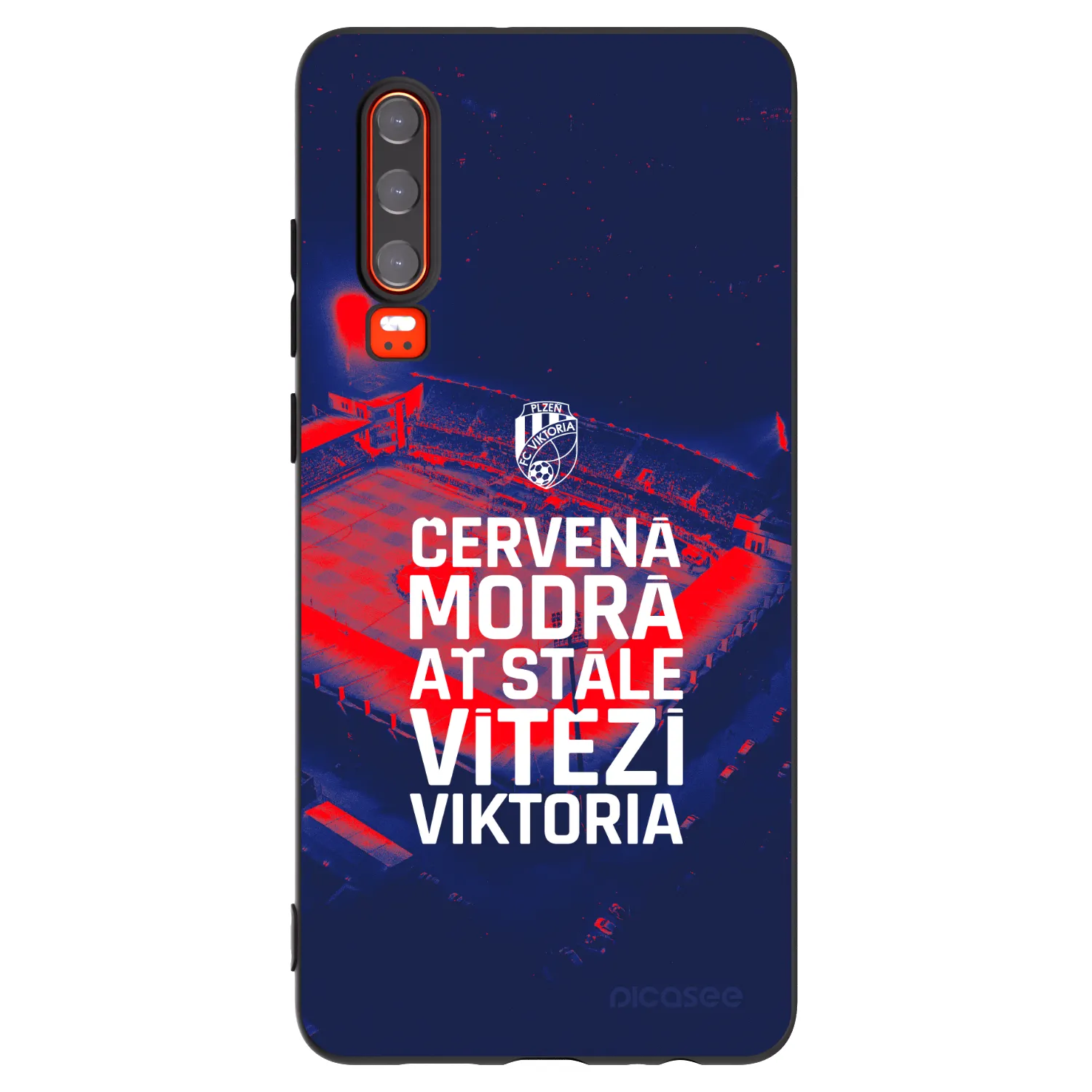 Picasee silikonový černý obal pro Huawei P30 - FC Viktoria Plzeň E
