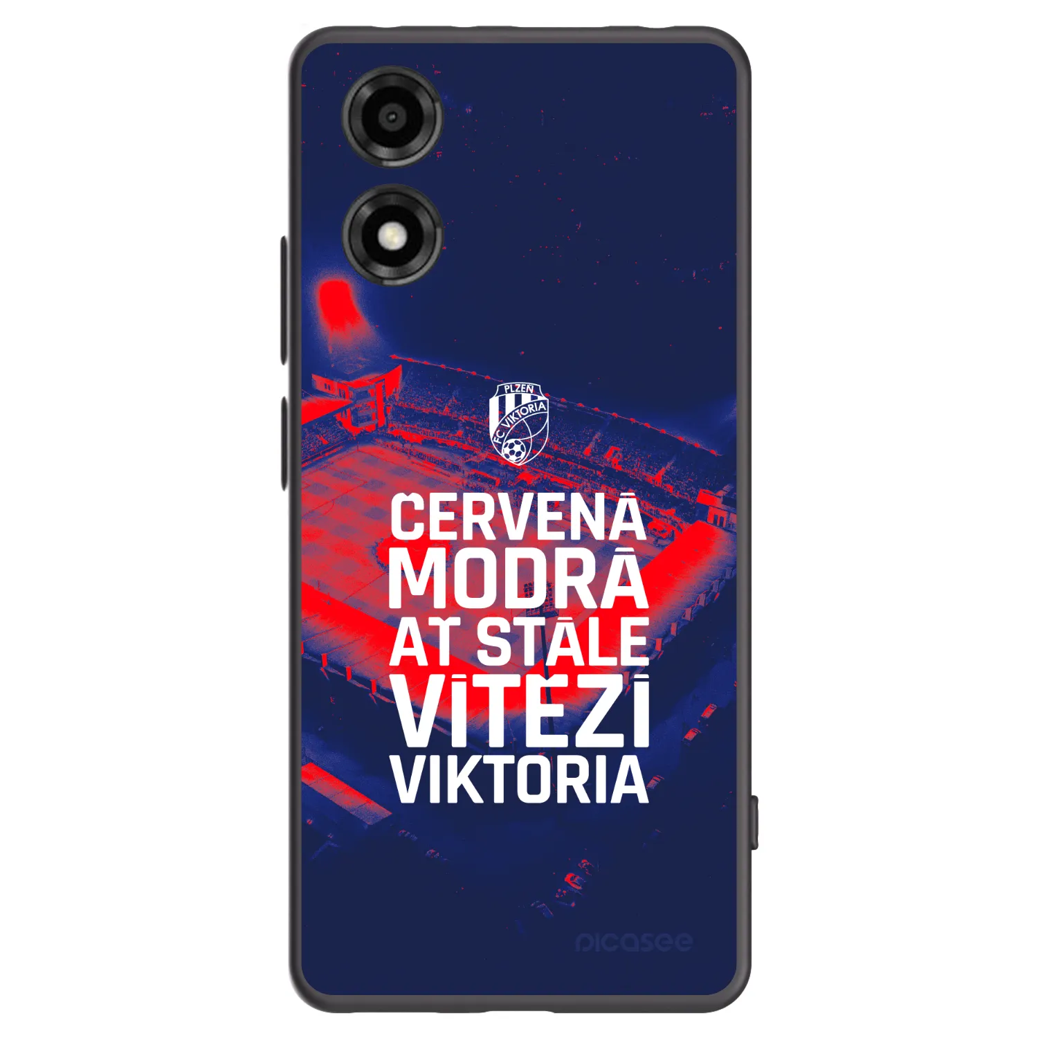 Picasee silikonový černý obal pro Motorola Moto E14 - FC Viktoria Plzeň E