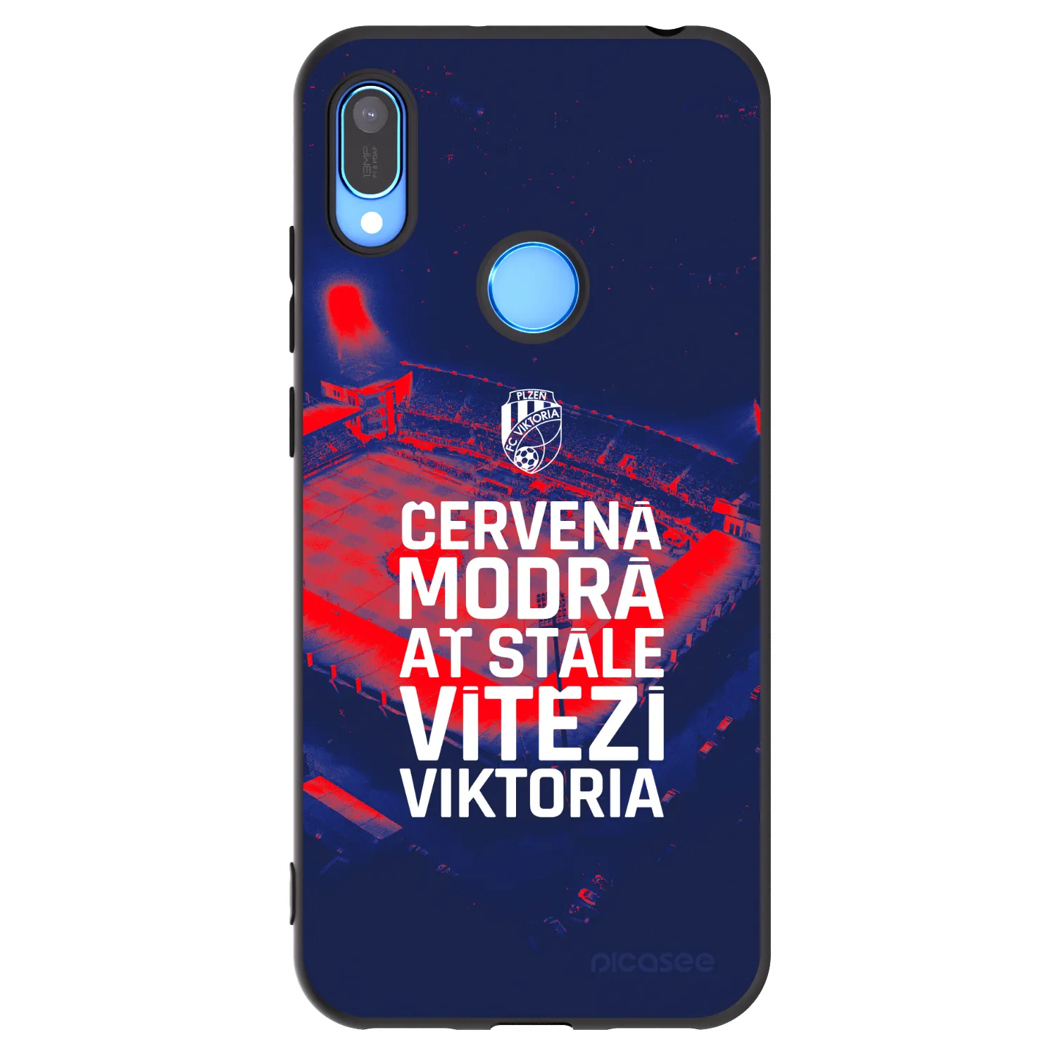 Picasee silikonový černý obal pro Huawei Y6 2019 - FC Viktoria Plzeň E