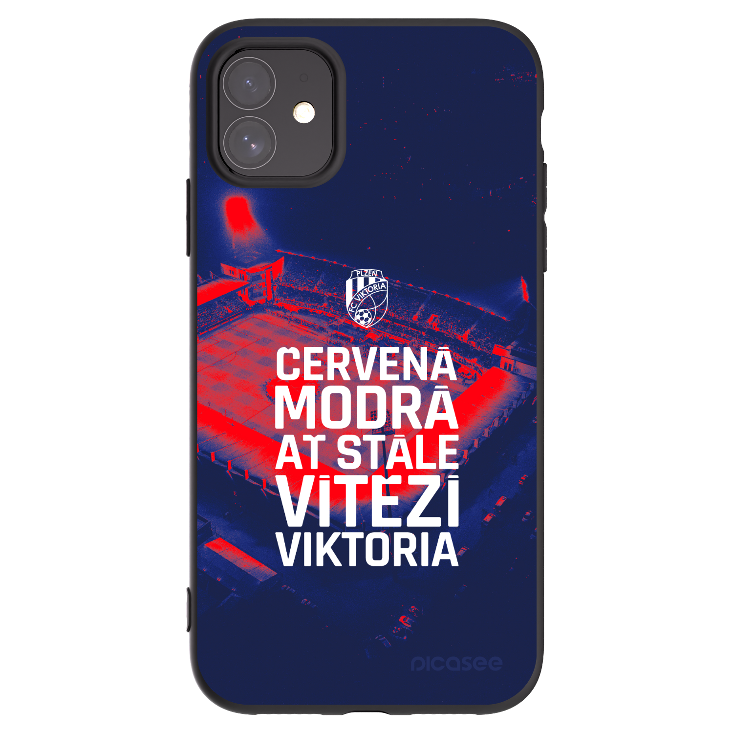 Picasee silikonový černý obal pro Apple iPhone 11 - FC Viktoria Plzeň E