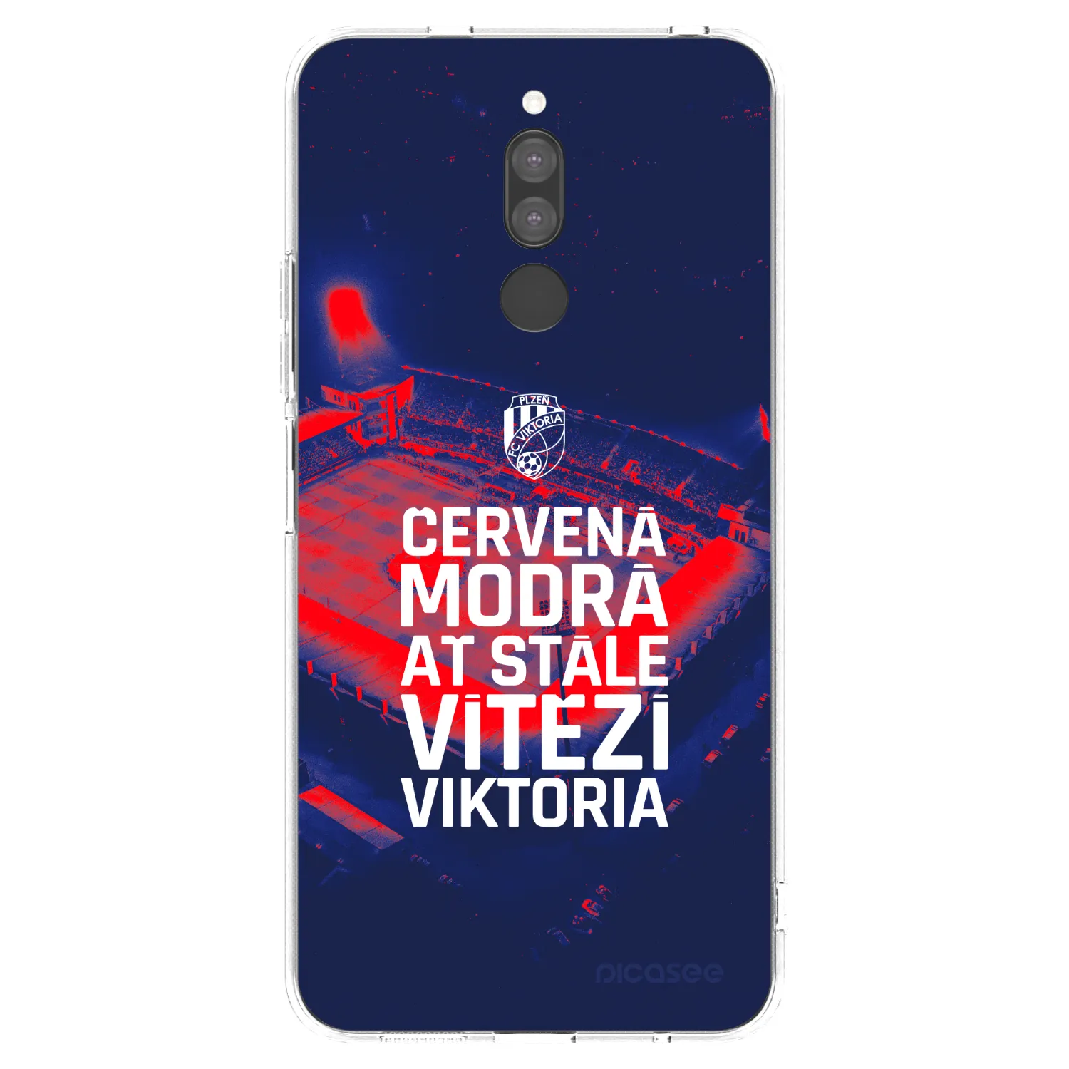 Picasee silikonový průhledný obal pro Xiaomi Redmi 8 - FC Viktoria Plzeň E