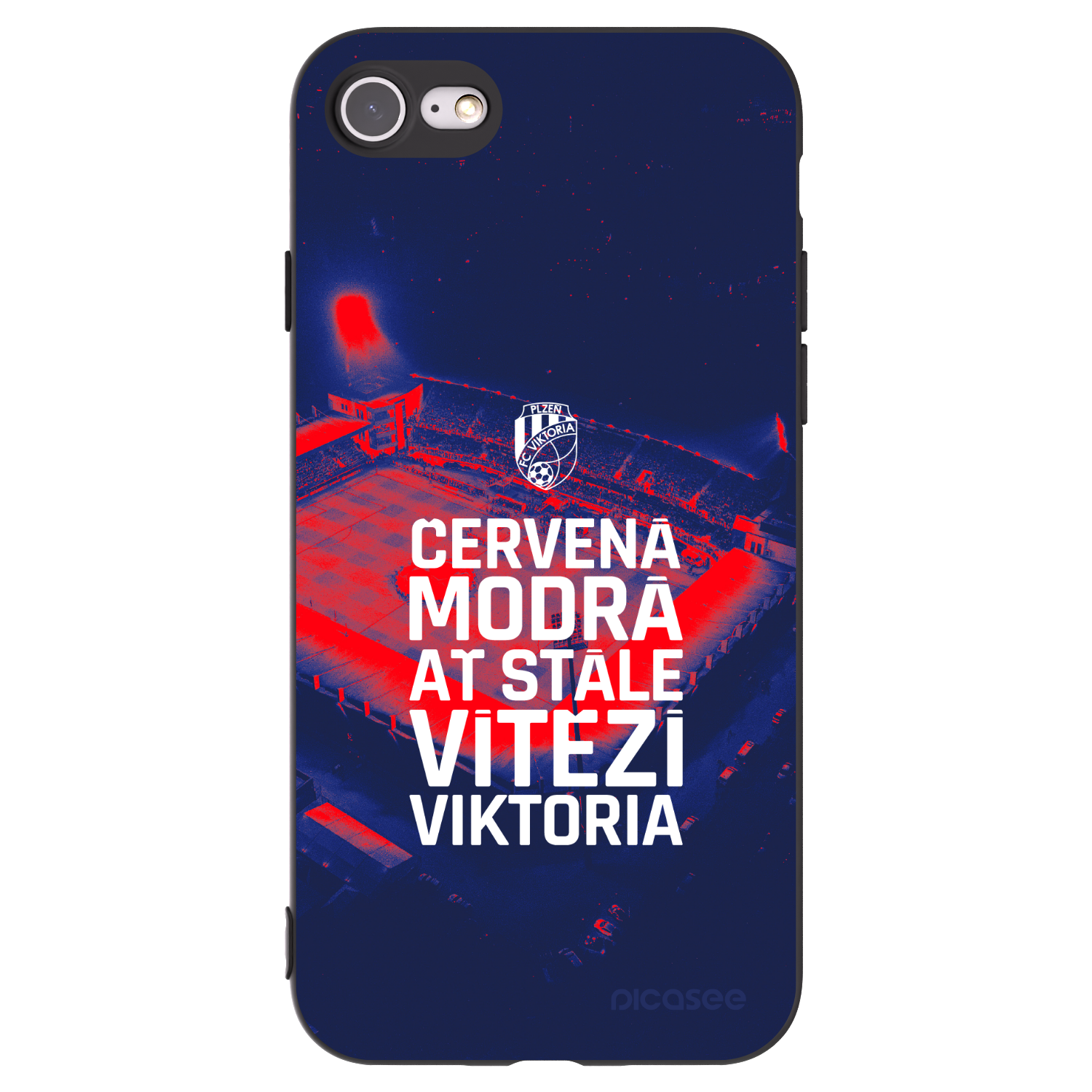 Picasee silikonový černý obal pro Apple iPhone SE 2020 - FC Viktoria Plzeň E