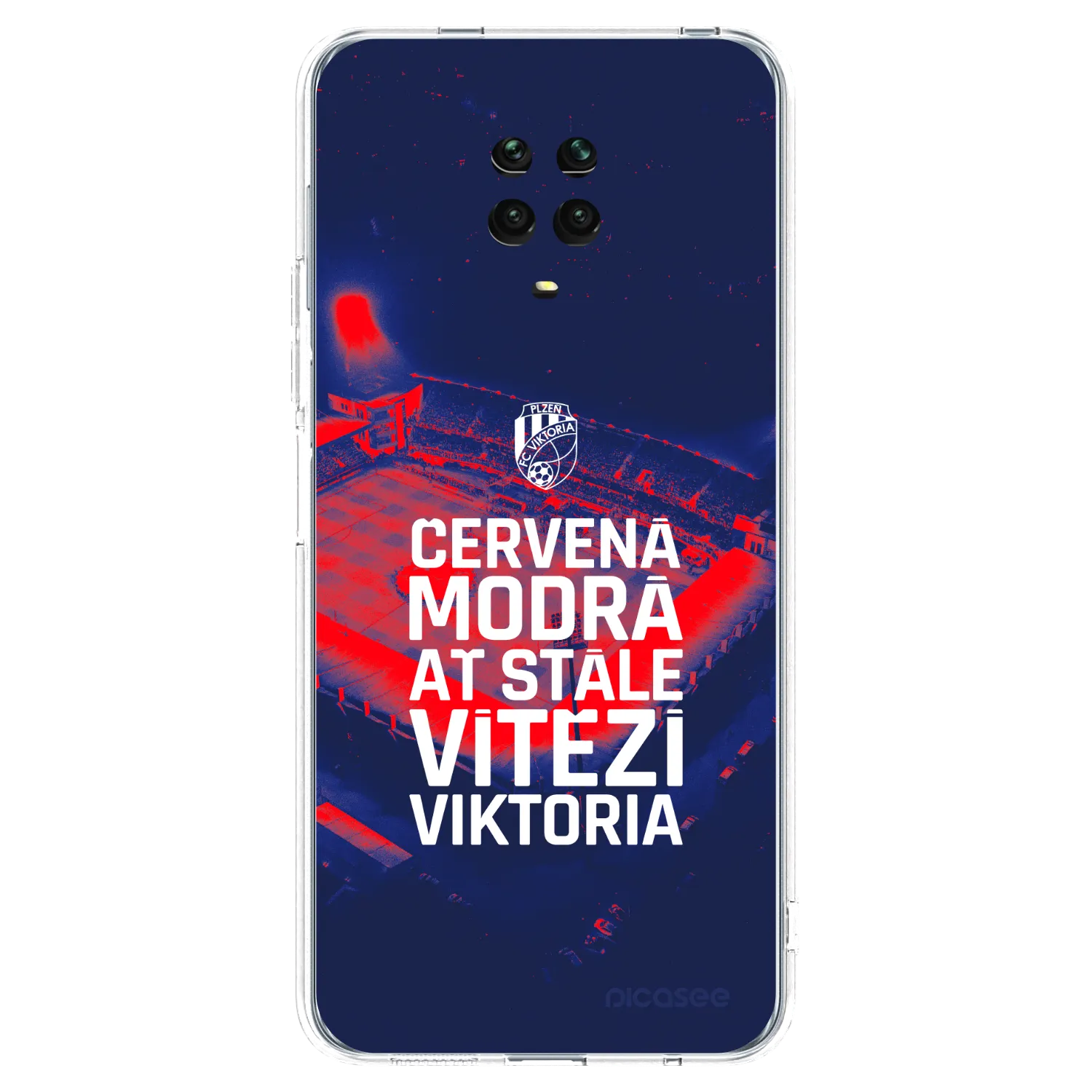 Picasee silikonový průhledný obal pro Xiaomi Redmi Note 9S - FC Viktoria Plzeň E